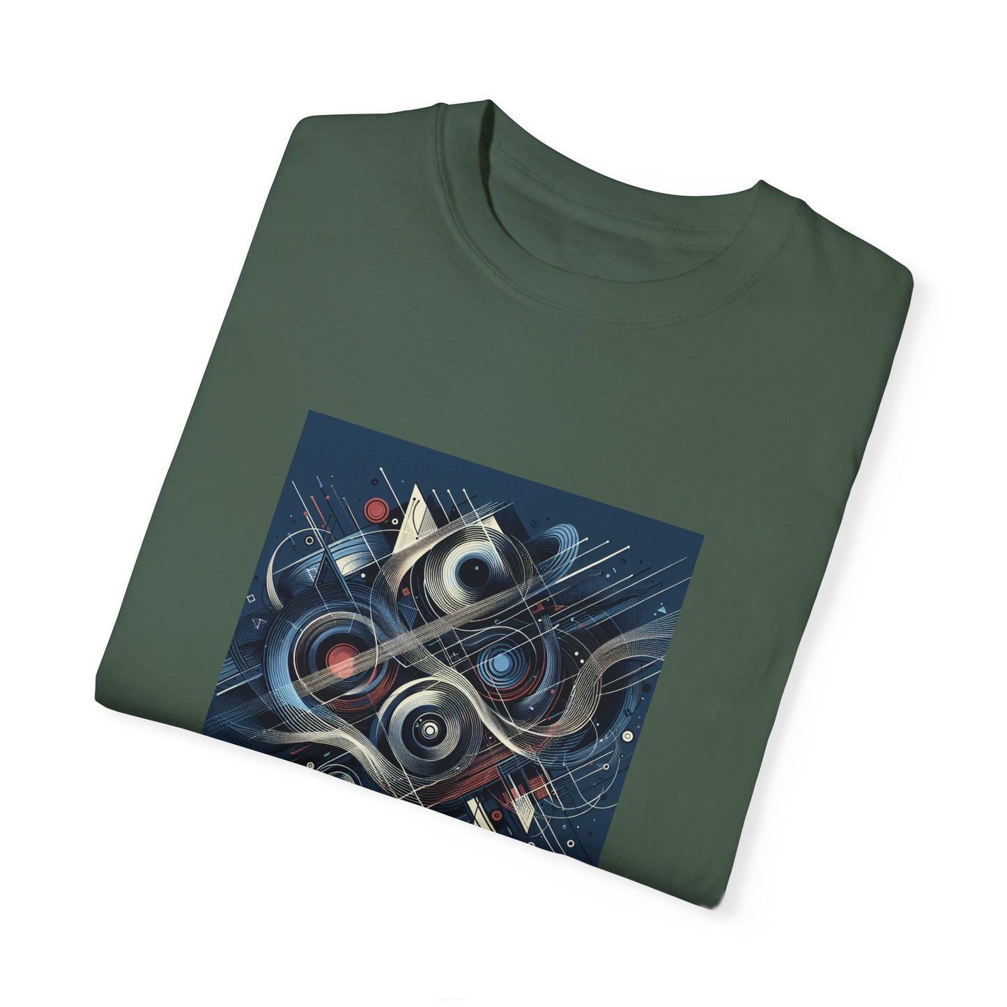Vibrant Graphic Unisex Garment-Dyed T-Shirt - Cool Modern Art Design