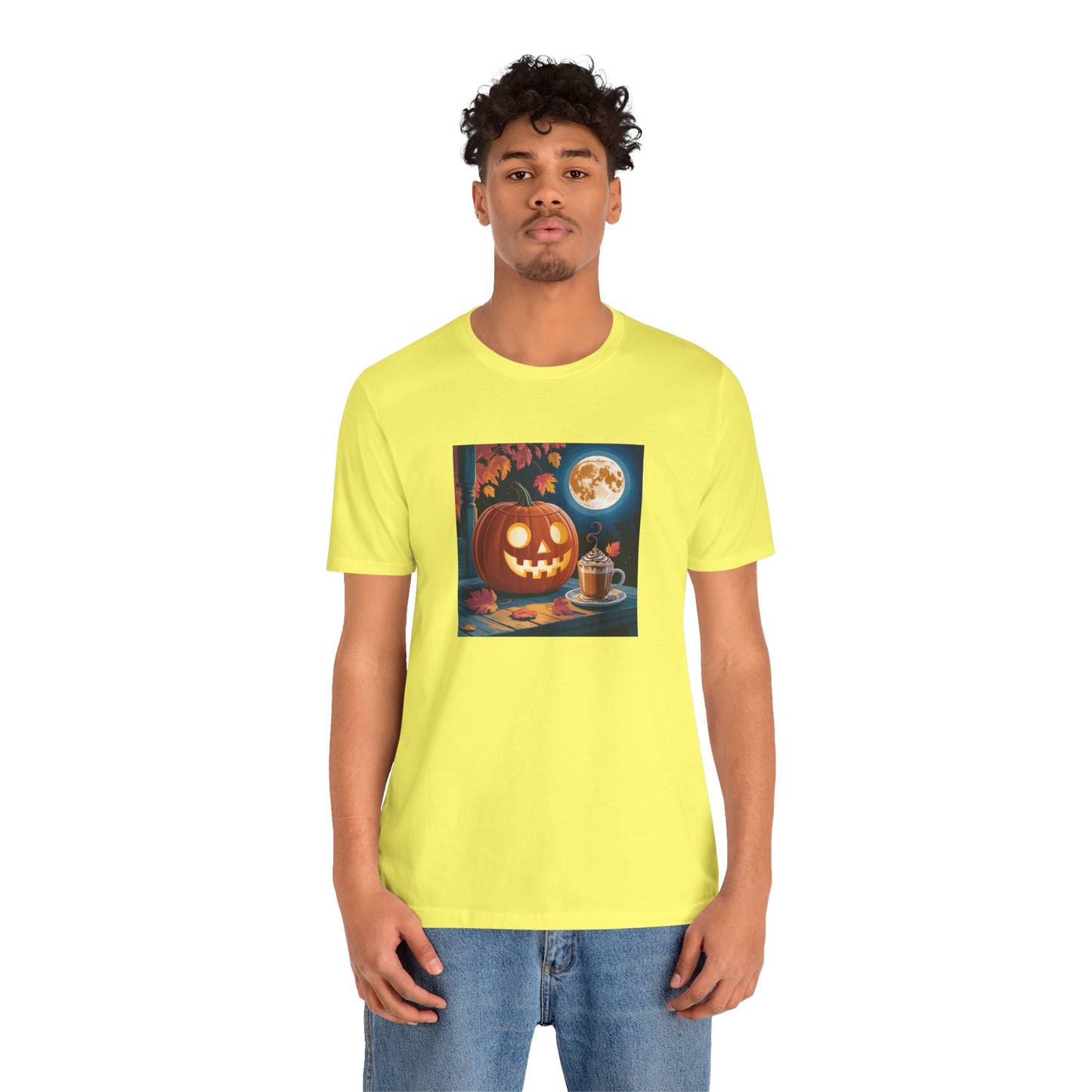 Fall In Love With Fall, Unisex Fall T-Shirt, Halloween Shirt, Cozy Fall Apparel, Seasonal Graphic Tee, Pumpkin Spice Tee
