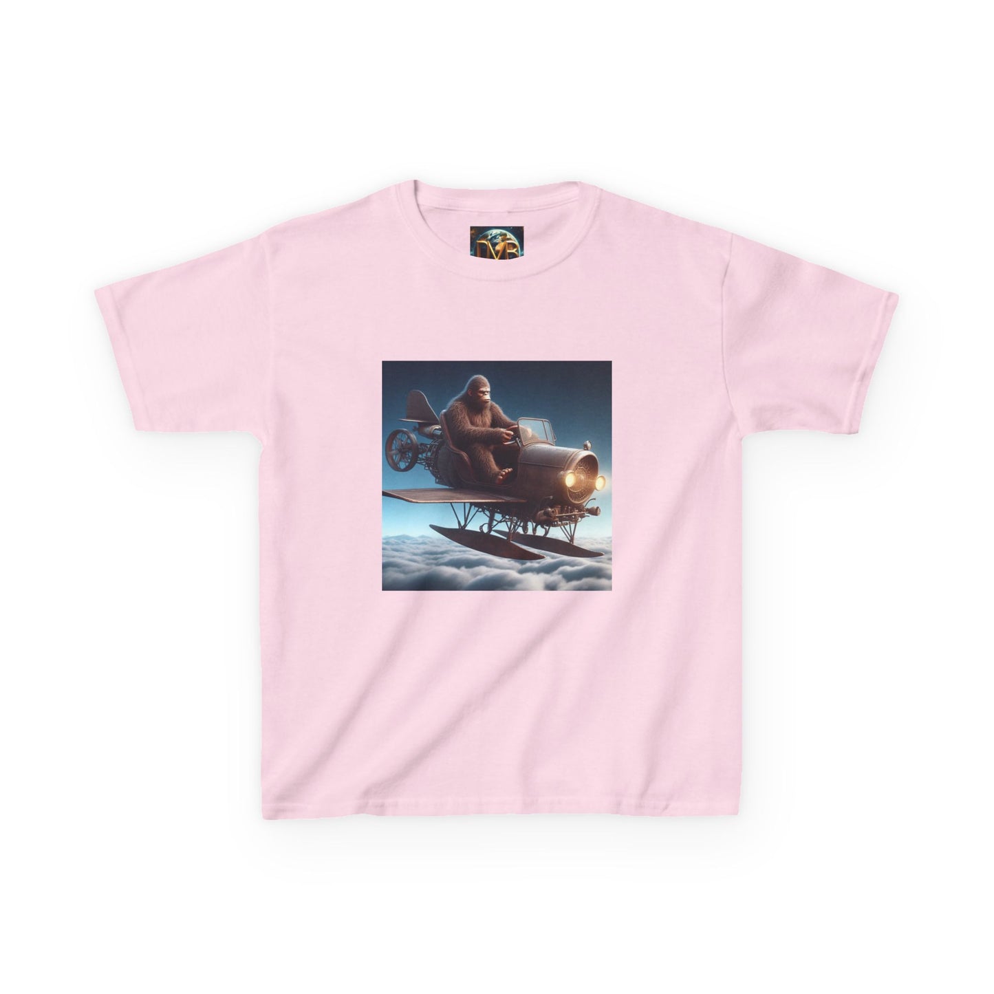 Kids Tee, Bigfoot Flying Car Shirt, Hilarious Kid's Design, Youth Tshirt, Children's Graphic Tee, Funny Sasquatch Top