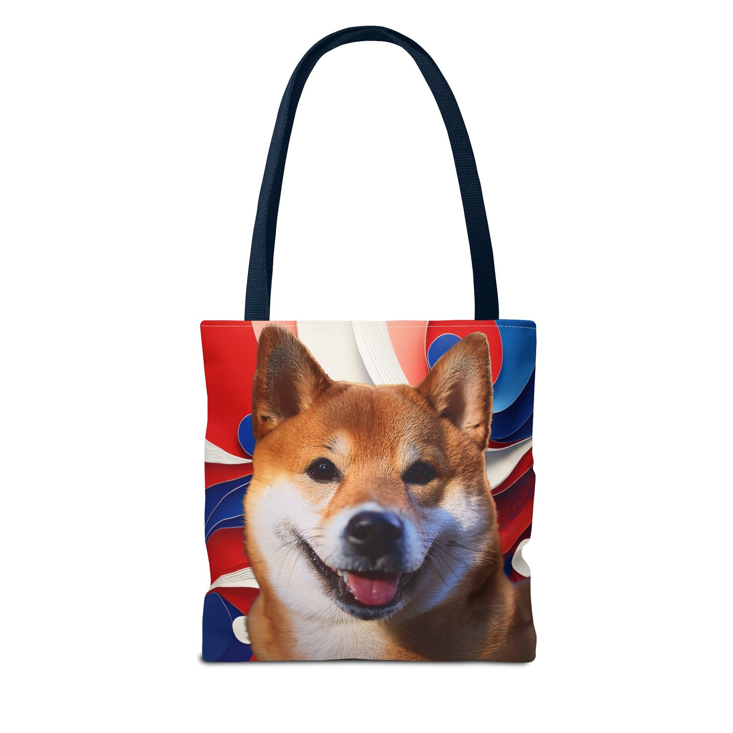 Shiba Inu Tote Bag - Patriotic Red White and Blue Design