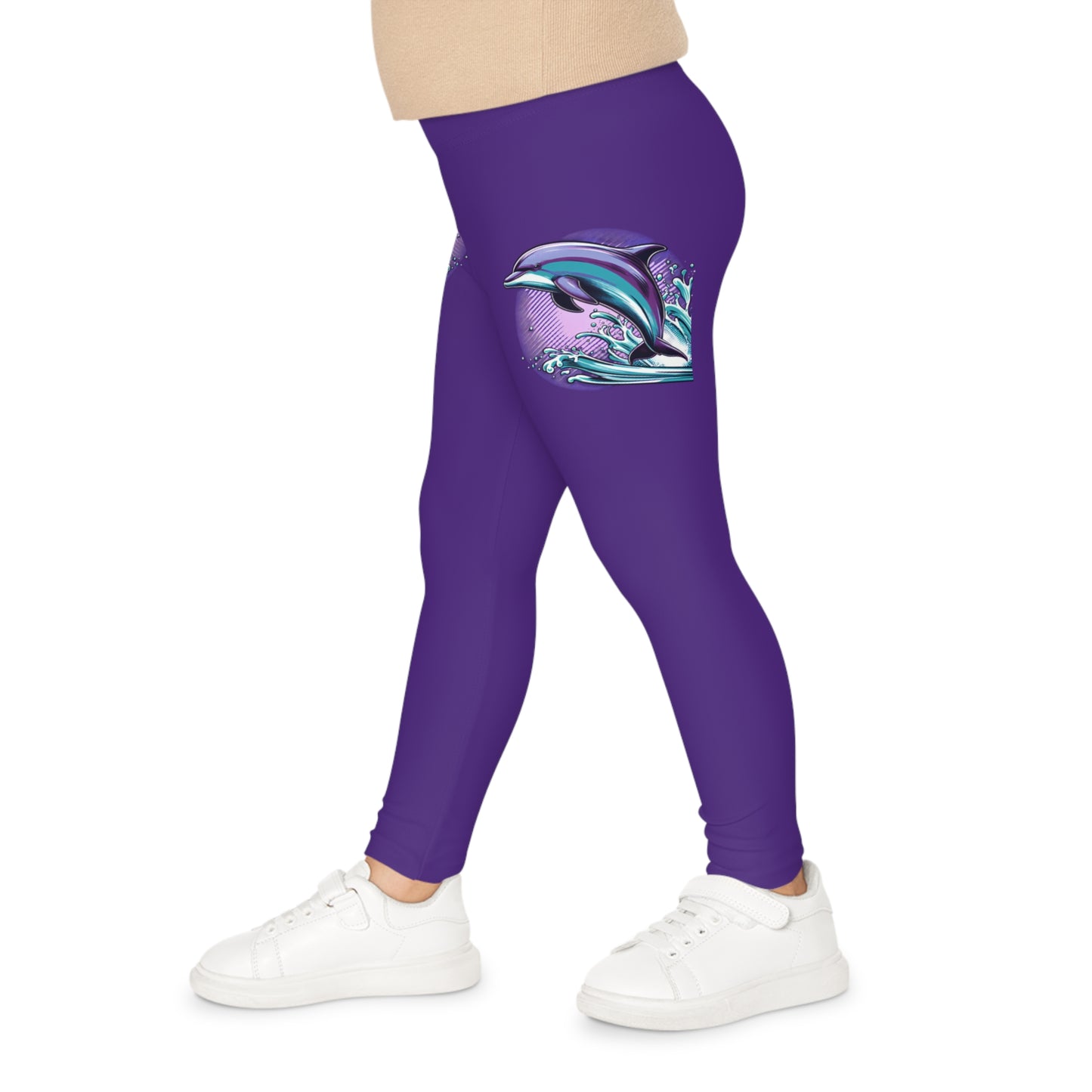 Colorful Dolphin Kids Leggings - Fun & Stylish Activewear for Young Explorers