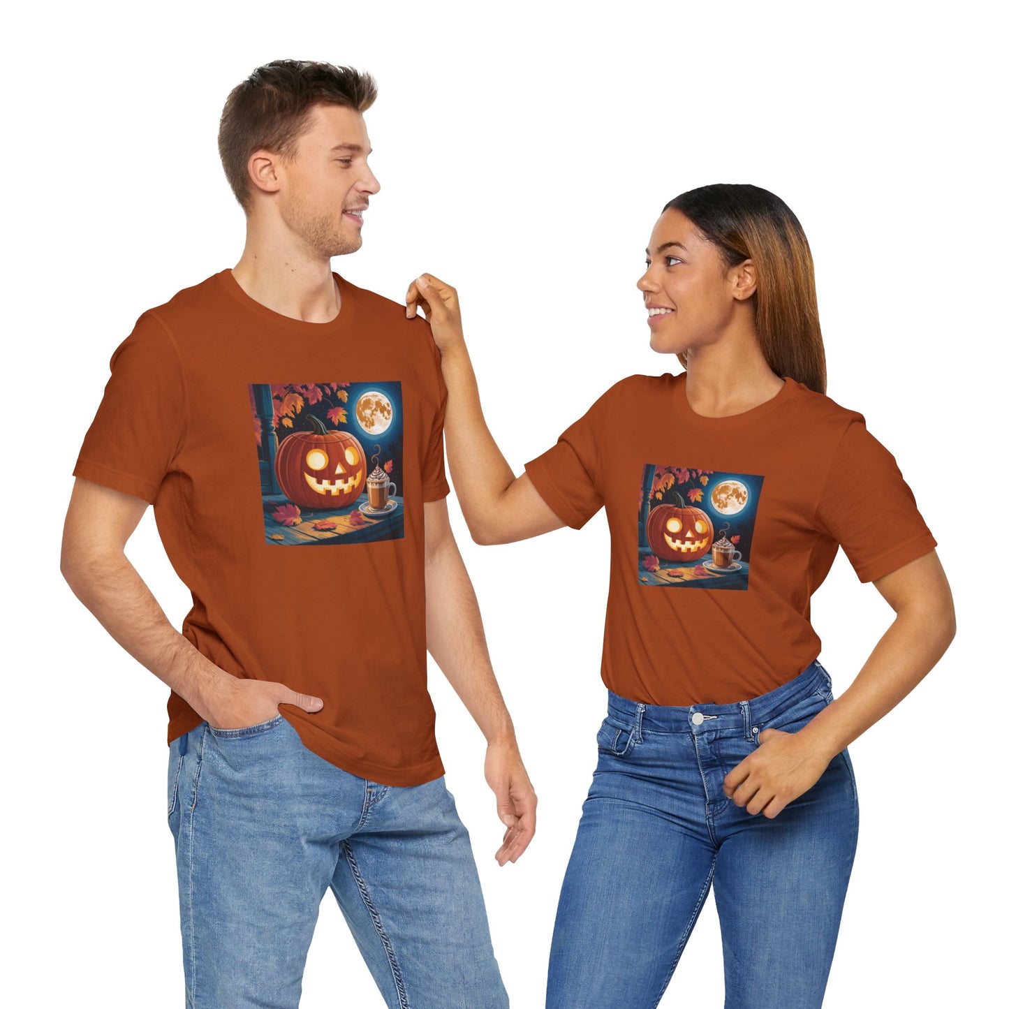 Fall In Love With Fall, Unisex Fall T-Shirt, Halloween Shirt, Cozy Fall Apparel, Seasonal Graphic Tee, Pumpkin Spice Tee