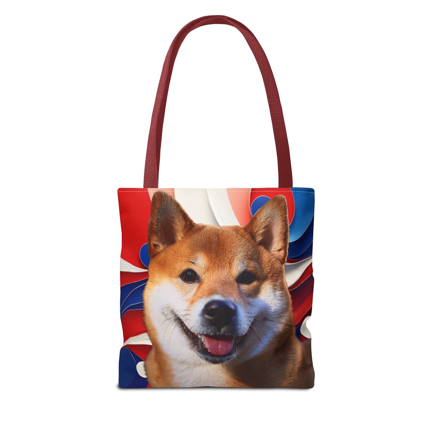 Shiba Inu Tote Bag - Patriotic Red White and Blue Design