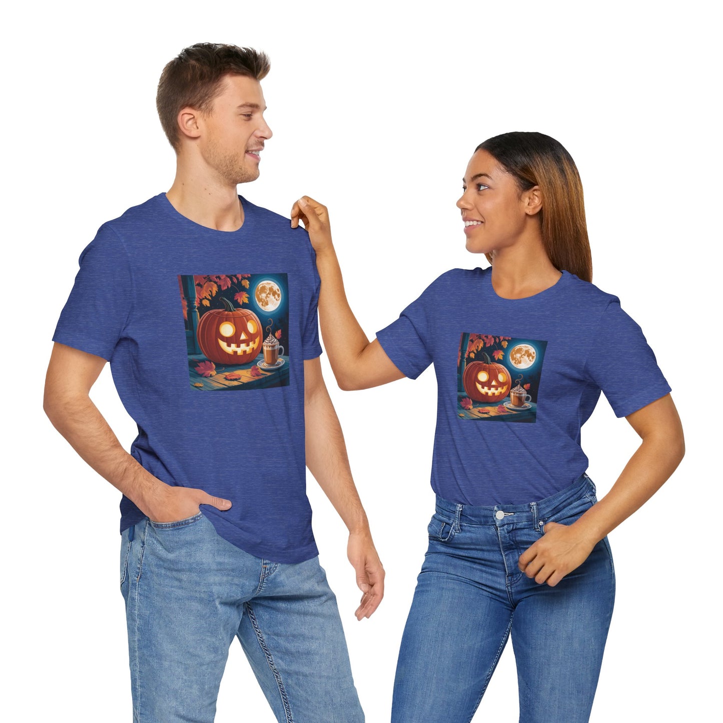 Fall In Love With Fall, Unisex Fall T-Shirt, Halloween Shirt, Cozy Fall Apparel, Seasonal Graphic Tee, Pumpkin Spice Tee
