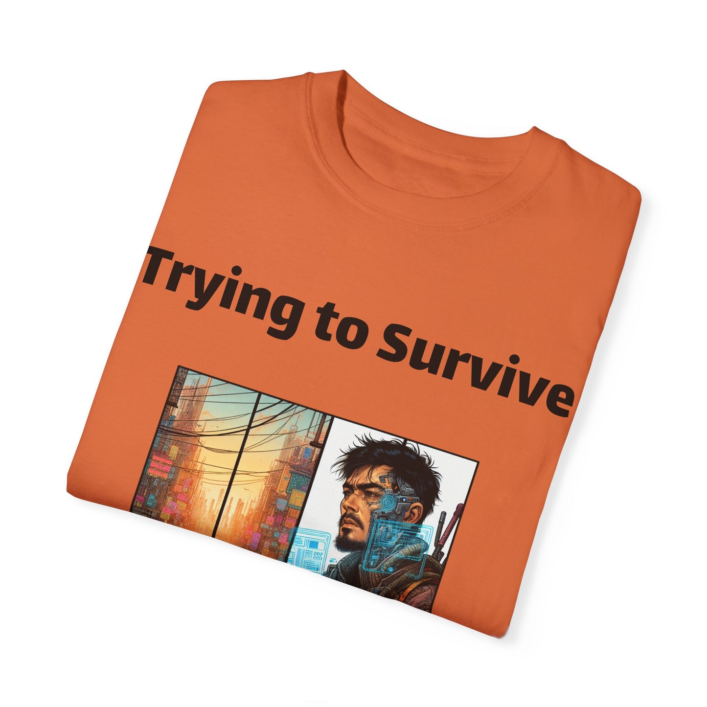 Survival Mode Unisex T-shirt, Trying to Survive 2025, Comic Book Style Tee, Bold Tee Shirt, Men's Women's Shirt