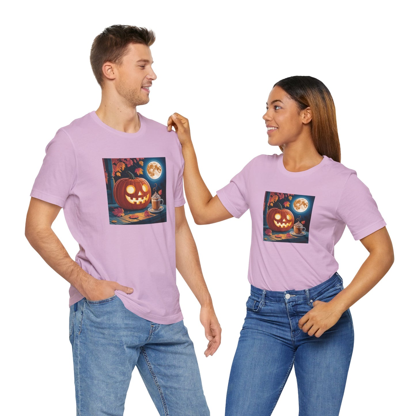 Fall In Love With Fall, Unisex Fall T-Shirt, Halloween Shirt, Cozy Fall Apparel, Seasonal Graphic Tee, Pumpkin Spice Tee