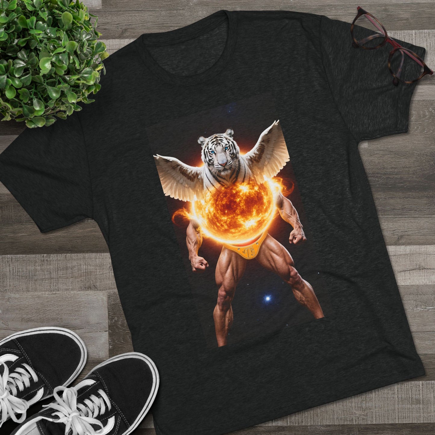 Tigga Sola Mascula Tri-Blend Unisex Crew Shirt | Perfect for Gift Giving, Casual Wear, Pet Lovers, and Wildlife Enthusiasts