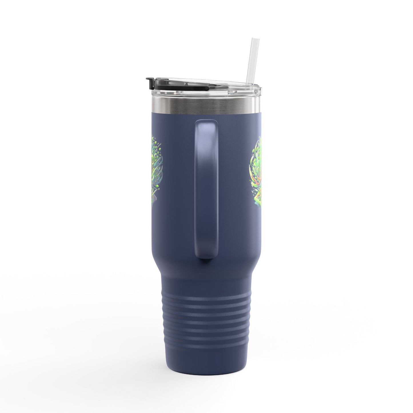 Eco-Friendly Insulated Travel Mug - 40oz with Whimsical Tree Design