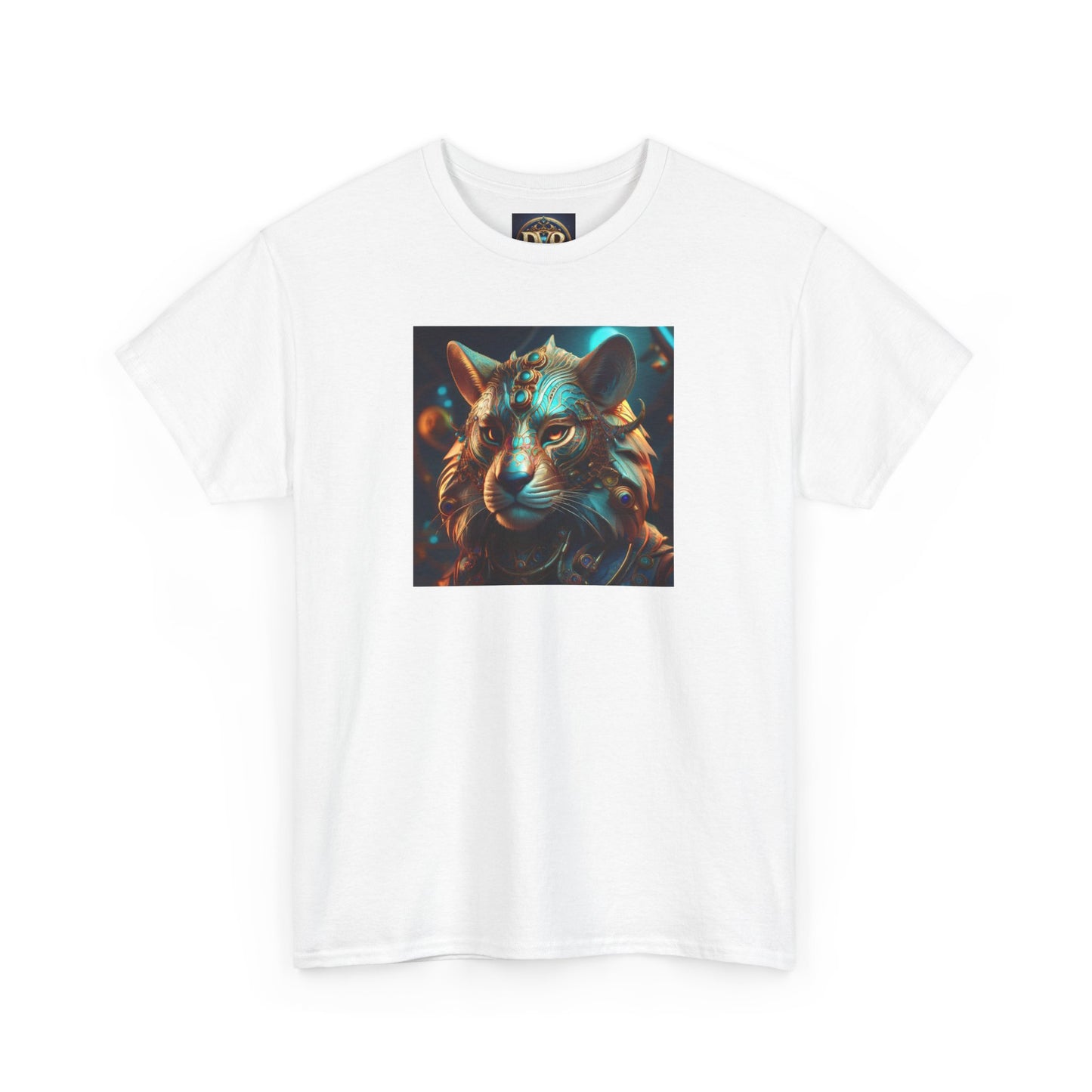 Unique Lion Art Unisex Heavy Cotton Tee - Statement Graphic T-Shirt for Animal Lovers