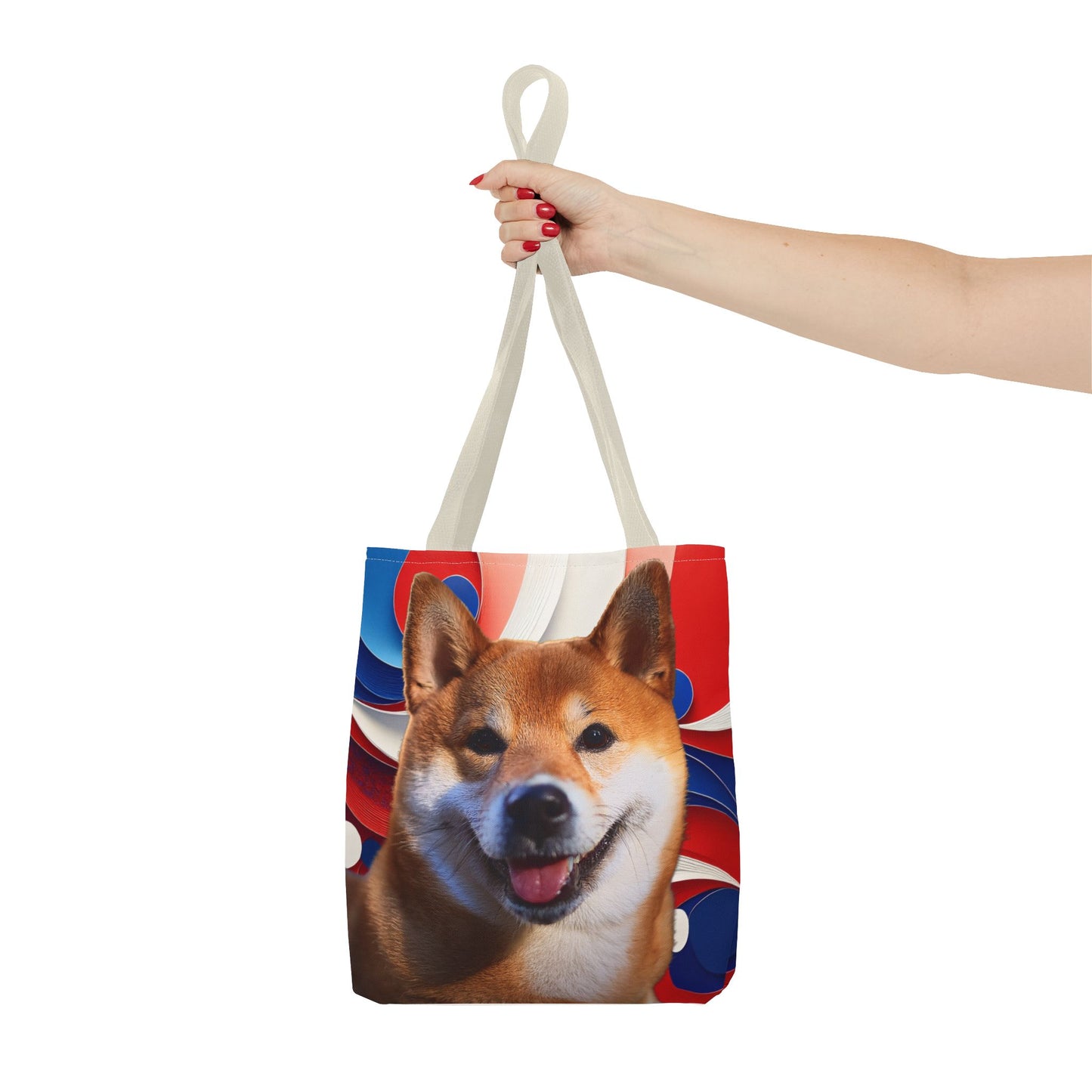 Shiba Inu Tote Bag - Patriotic Red White and Blue Design