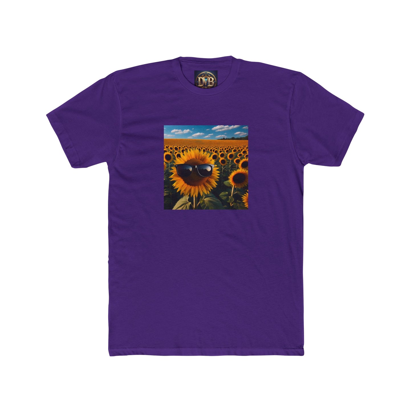 Sunflower Vibe Unisex Cotton Crew Tee - Bright and Cheerful Tee for Nature Lovers