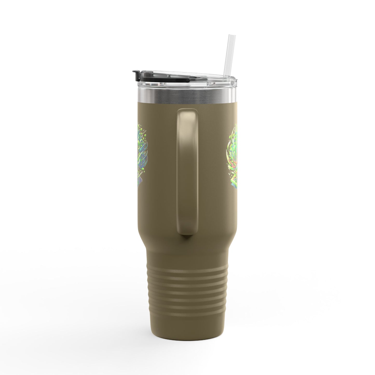 Eco-Friendly Insulated Travel Mug - 40oz with Whimsical Tree Design