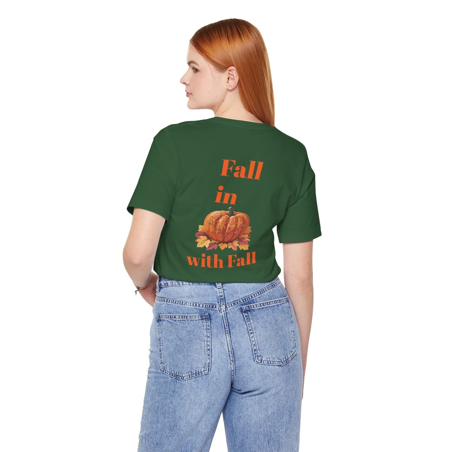 Fall In Love With Fall, Unisex Fall T-Shirt, Halloween Shirt, Cozy Fall Apparel, Seasonal Graphic Tee, Pumpkin Spice Tee
