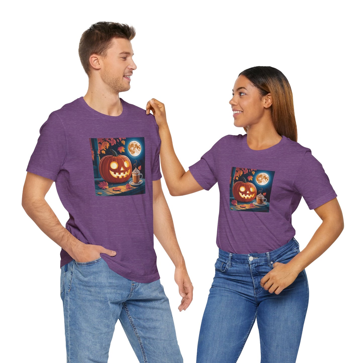 Fall In Love With Fall, Unisex Fall T-Shirt, Halloween Shirt, Cozy Fall Apparel, Seasonal Graphic Tee, Pumpkin Spice Tee