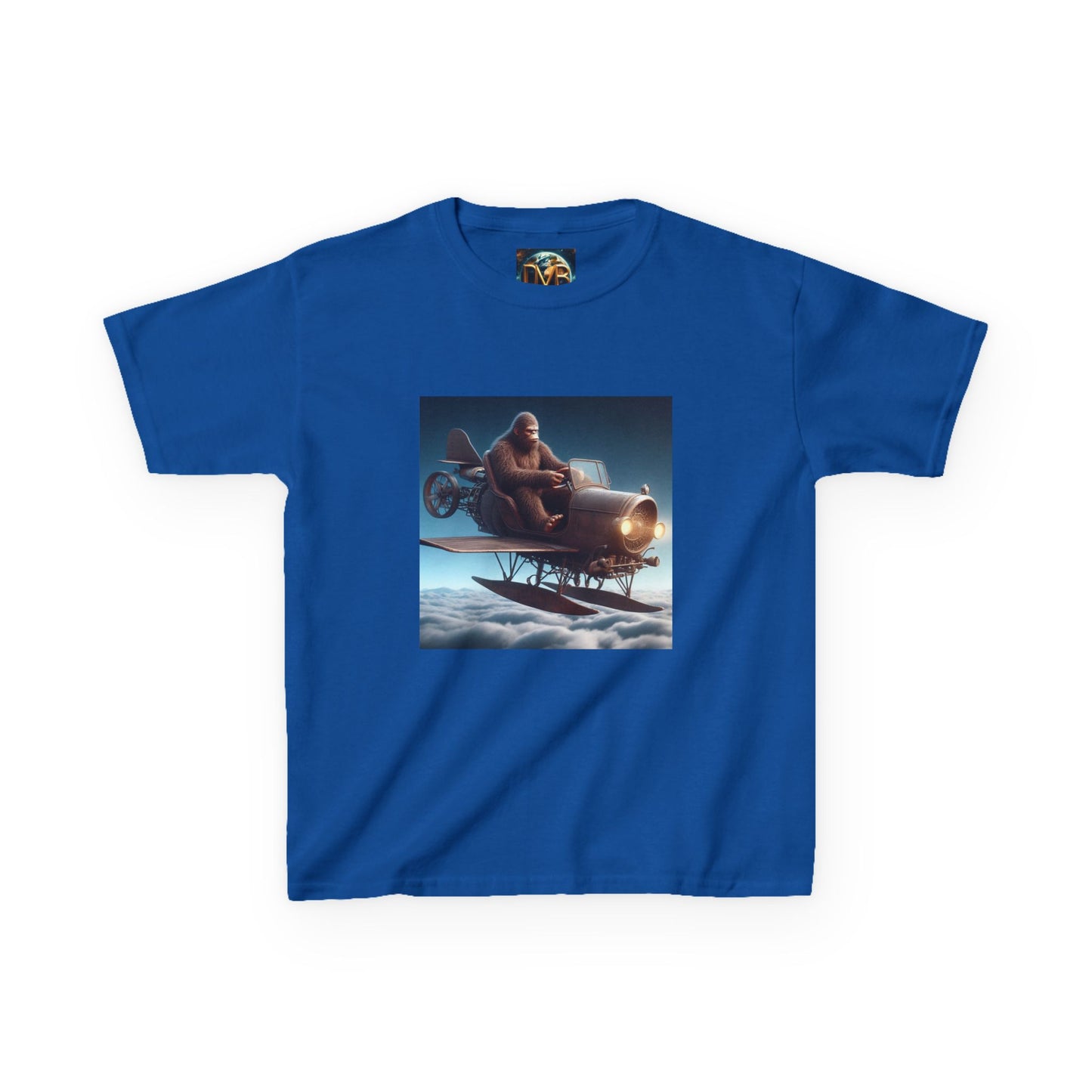 Kids Tee, Bigfoot Flying Car Shirt, Hilarious Kid's Design, Youth Tshirt, Children's Graphic Tee, Funny Sasquatch Top