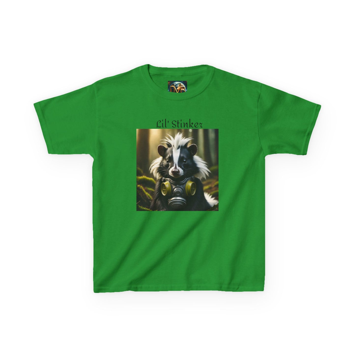 Kids Tee, Little Stinker Skunk Gas Mask Funny T-Shirt for Boys and Girls, Children's Clothing, Animal Lover Gift, Cute Kids