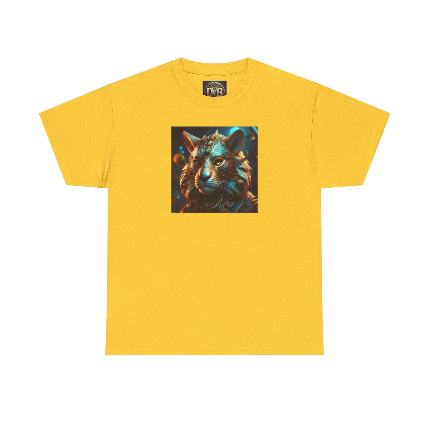 Unique Lion Art Unisex Heavy Cotton Tee - Statement Graphic T-Shirt for Animal Lovers