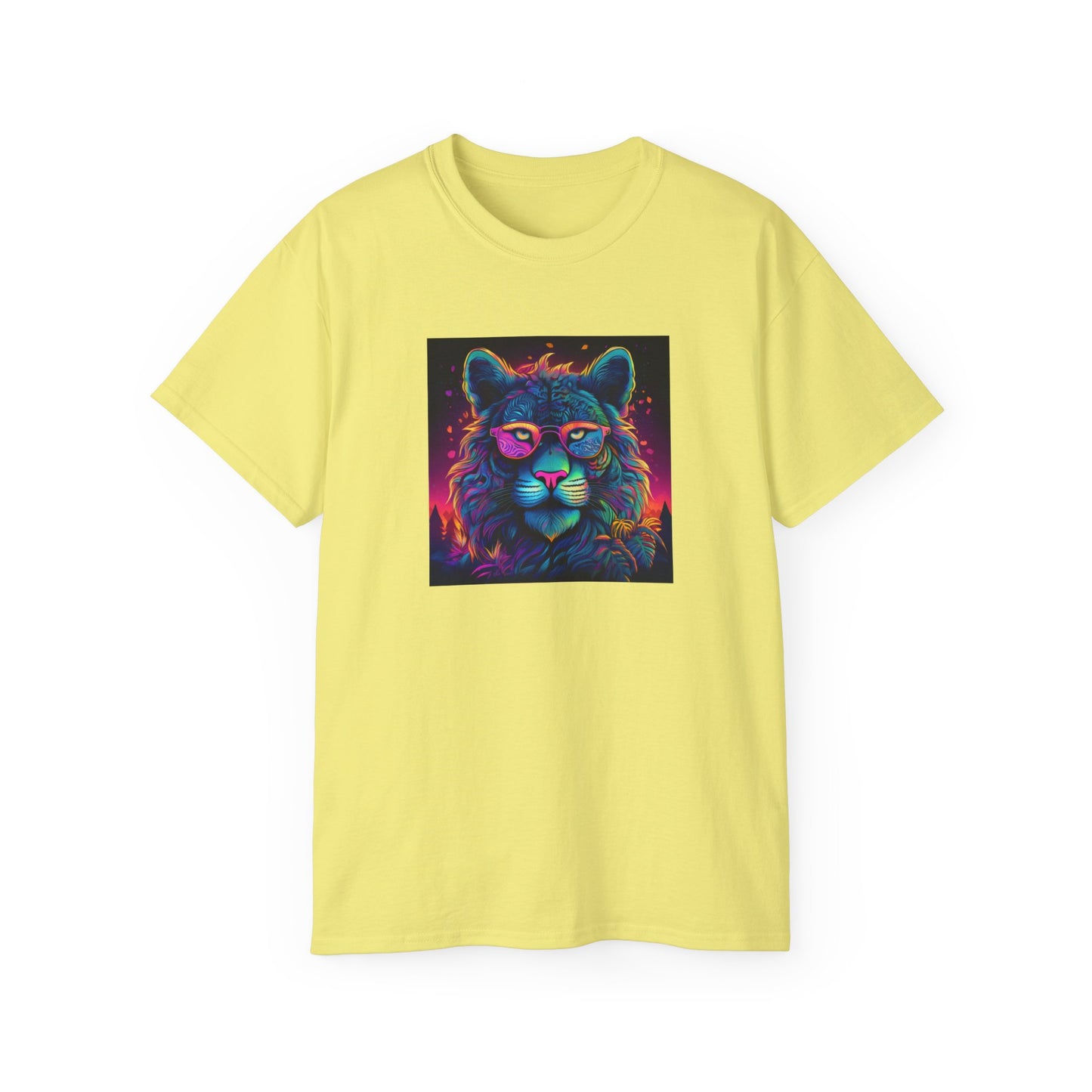90's Style Colorful Lion Graphic Ultra Cotton Tee - Vibrant and Fun Wear