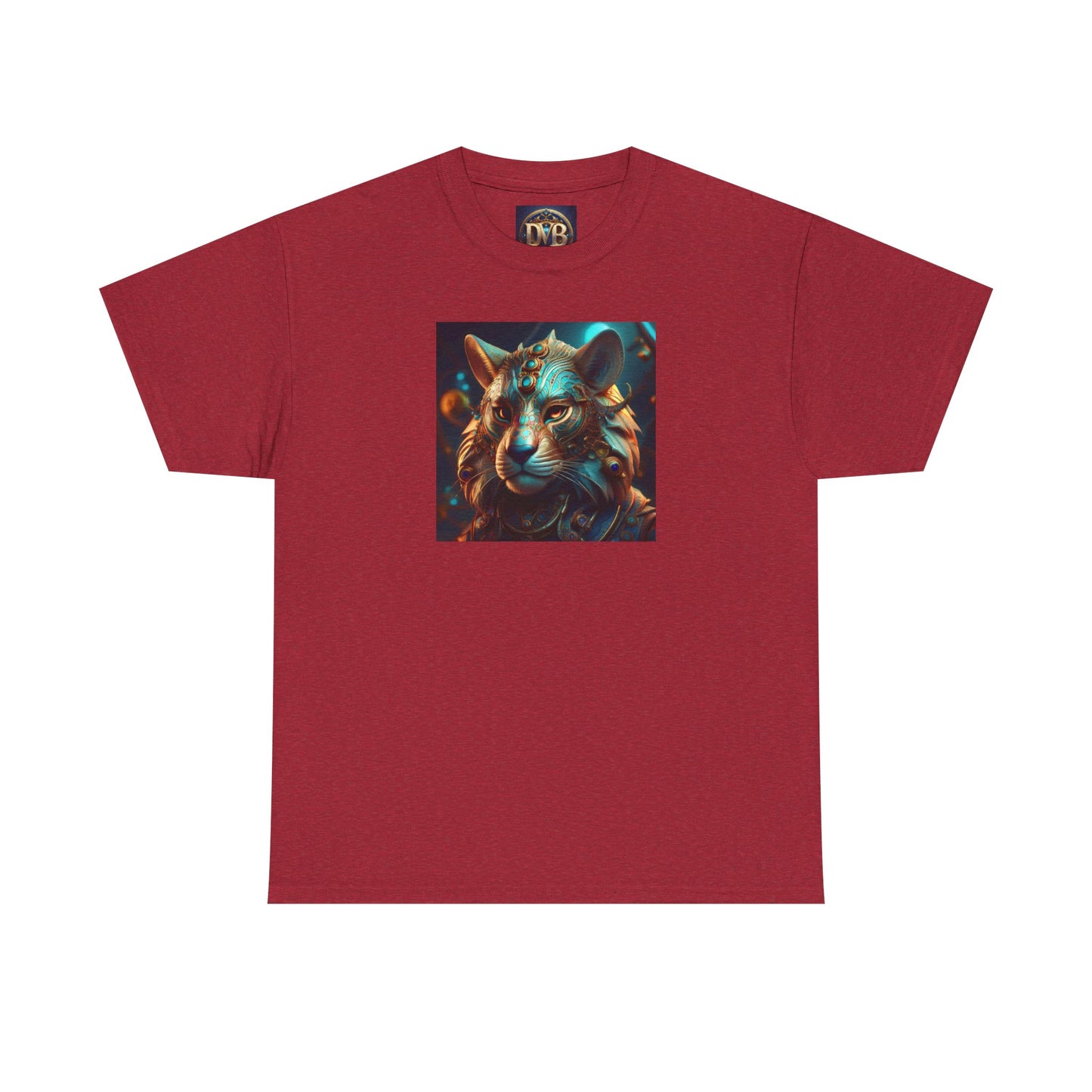 Unique Lion Art Unisex Heavy Cotton Tee - Statement Graphic T-Shirt for Animal Lovers