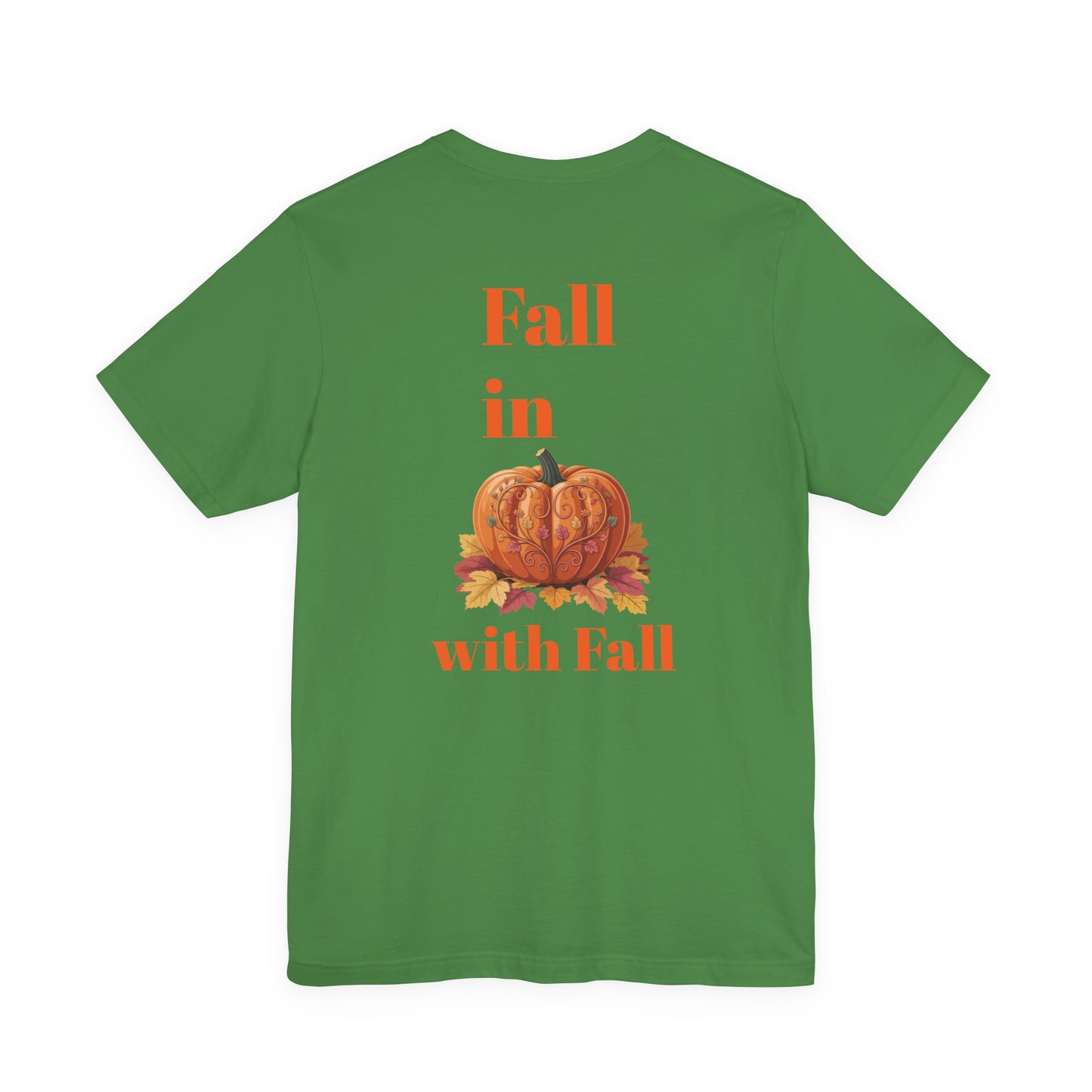 Fall In Love With Fall, Unisex Fall T-Shirt, Halloween Shirt, Cozy Fall Apparel, Seasonal Graphic Tee, Pumpkin Spice Tee