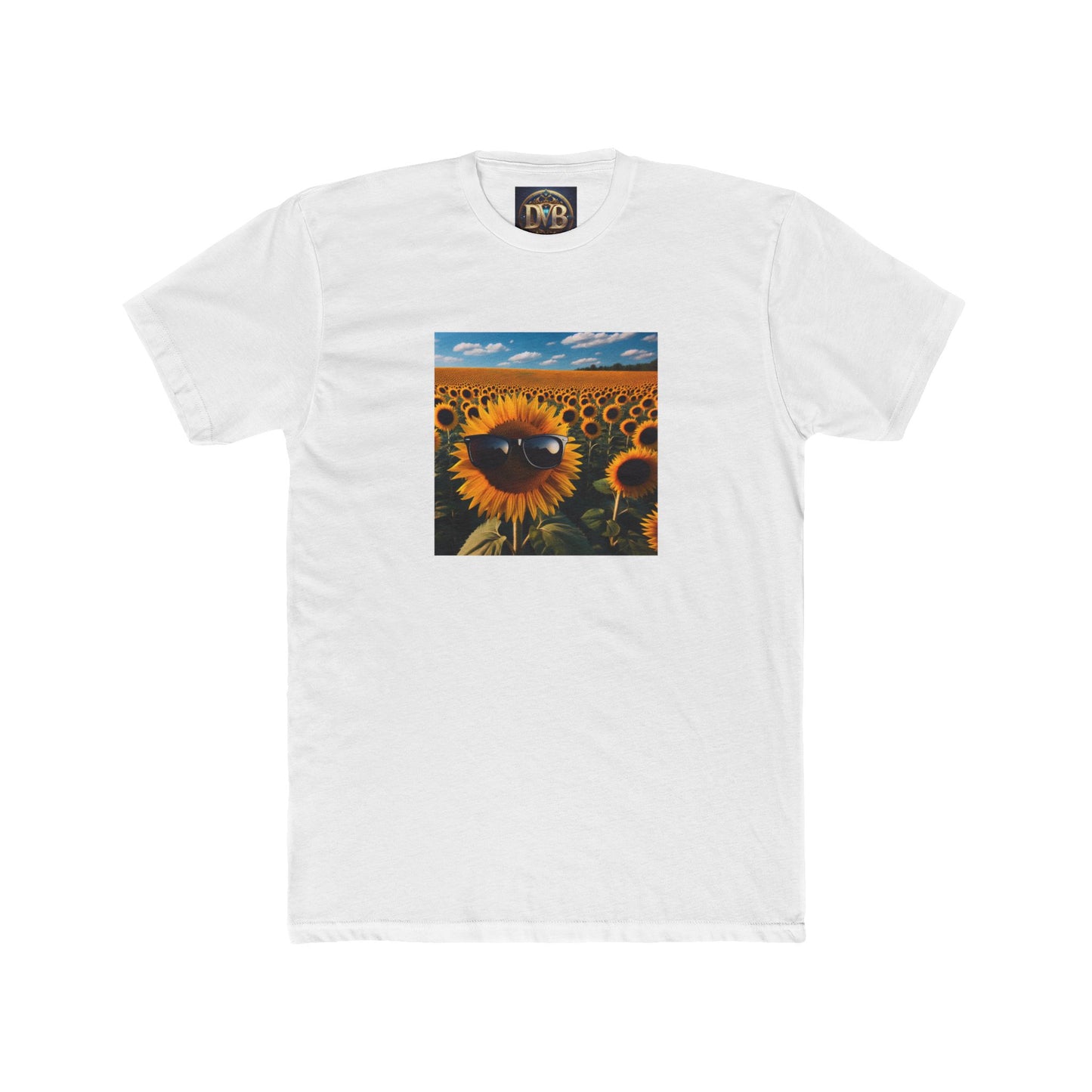 Sunflower Vibe Unisex Cotton Crew Tee - Bright and Cheerful Tee for Nature Lovers