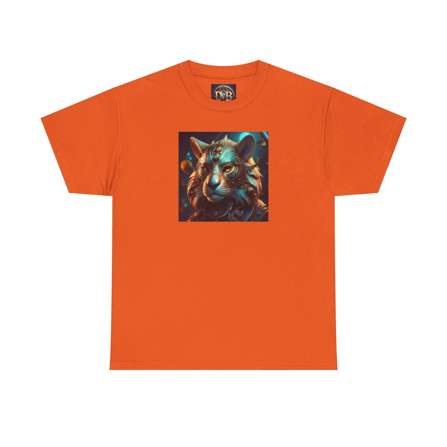 Unique Lion Art Unisex Heavy Cotton Tee - Statement Graphic T-Shirt for Animal Lovers