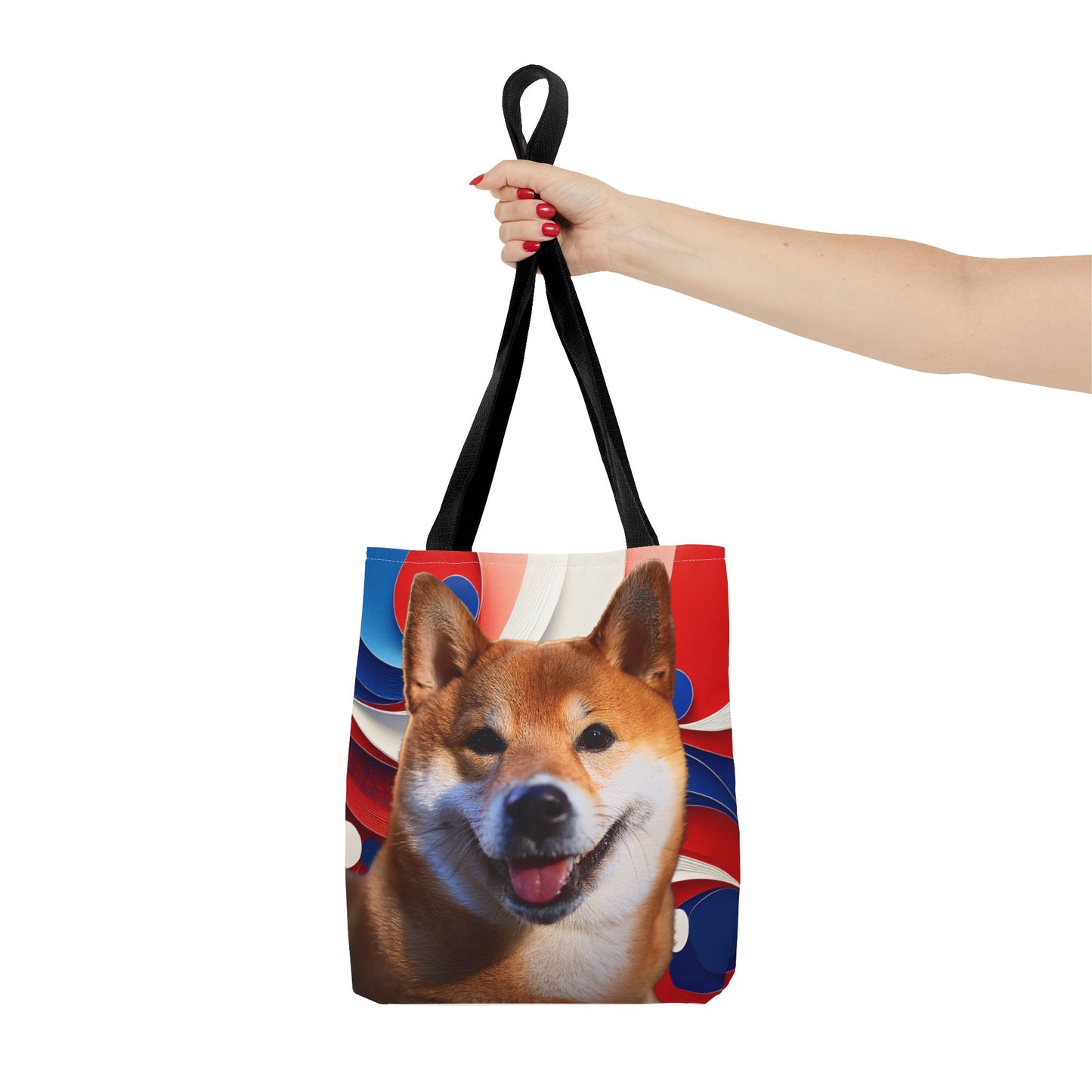 Shiba Inu Tote Bag - Patriotic Red White and Blue Design