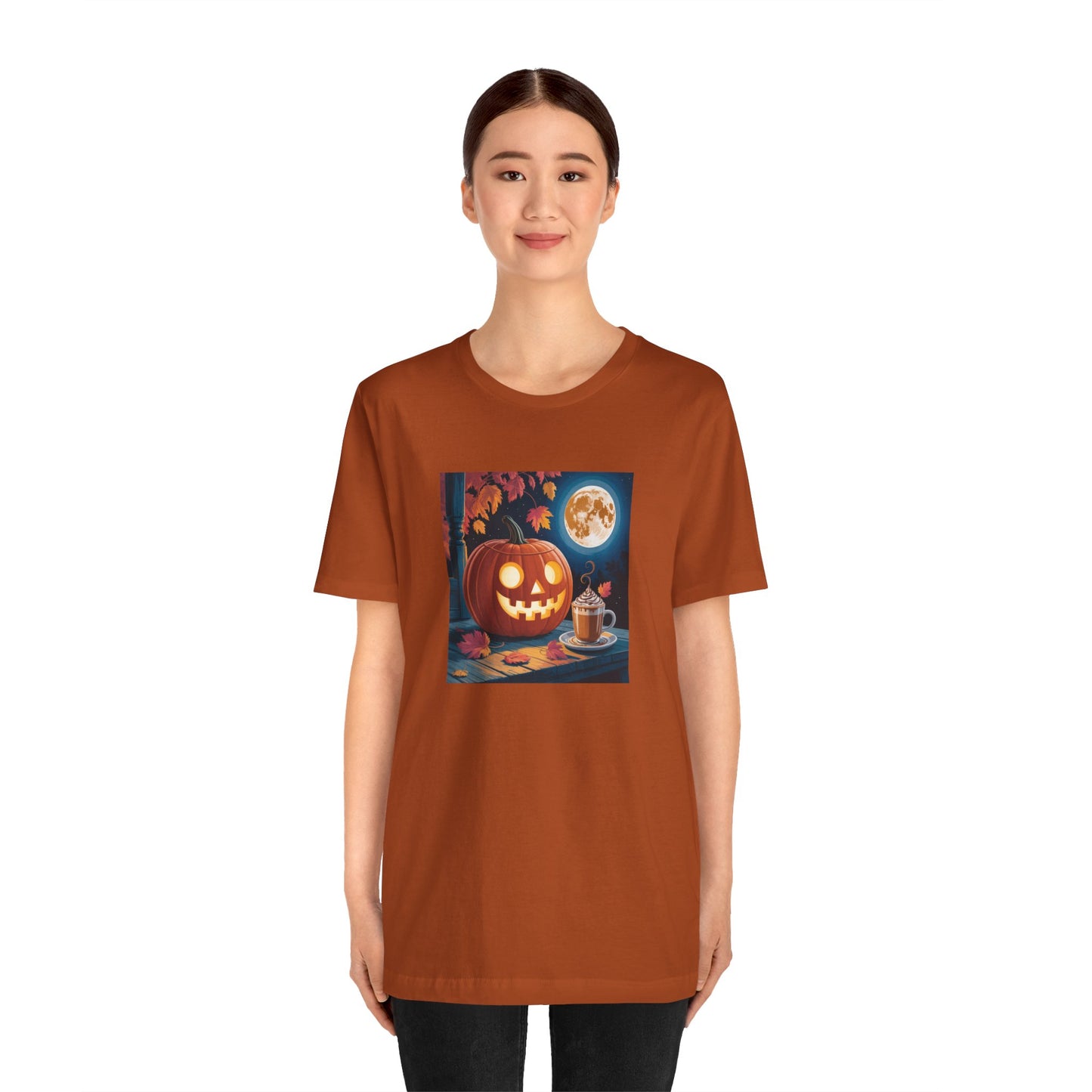 Fall In Love With Fall, Unisex Fall T-Shirt, Halloween Shirt, Cozy Fall Apparel, Seasonal Graphic Tee, Pumpkin Spice Tee