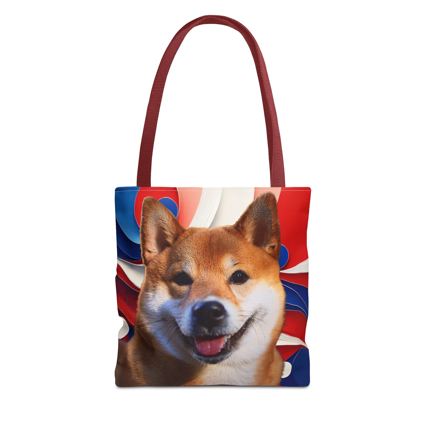 Shiba Inu Tote Bag - Patriotic Red White and Blue Design