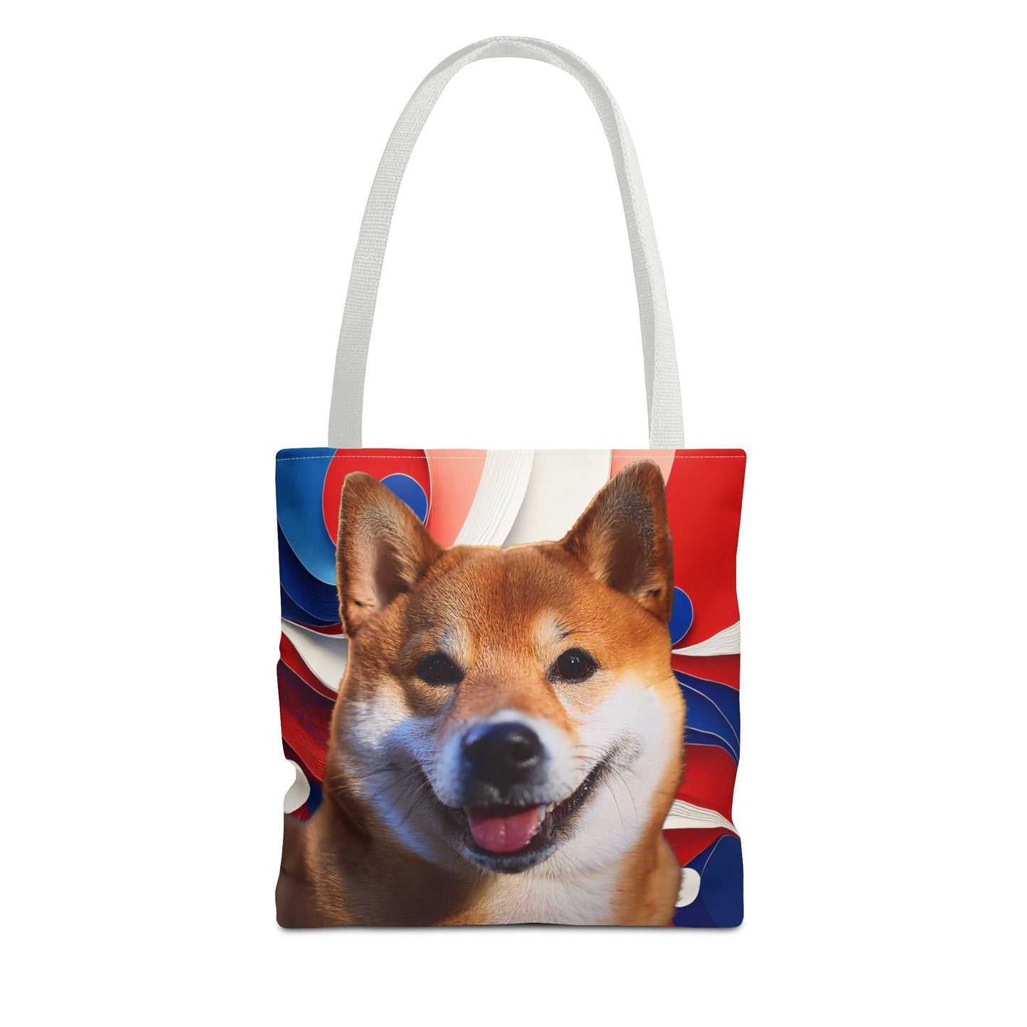 Shiba Inu Tote Bag - Patriotic Red White and Blue Design