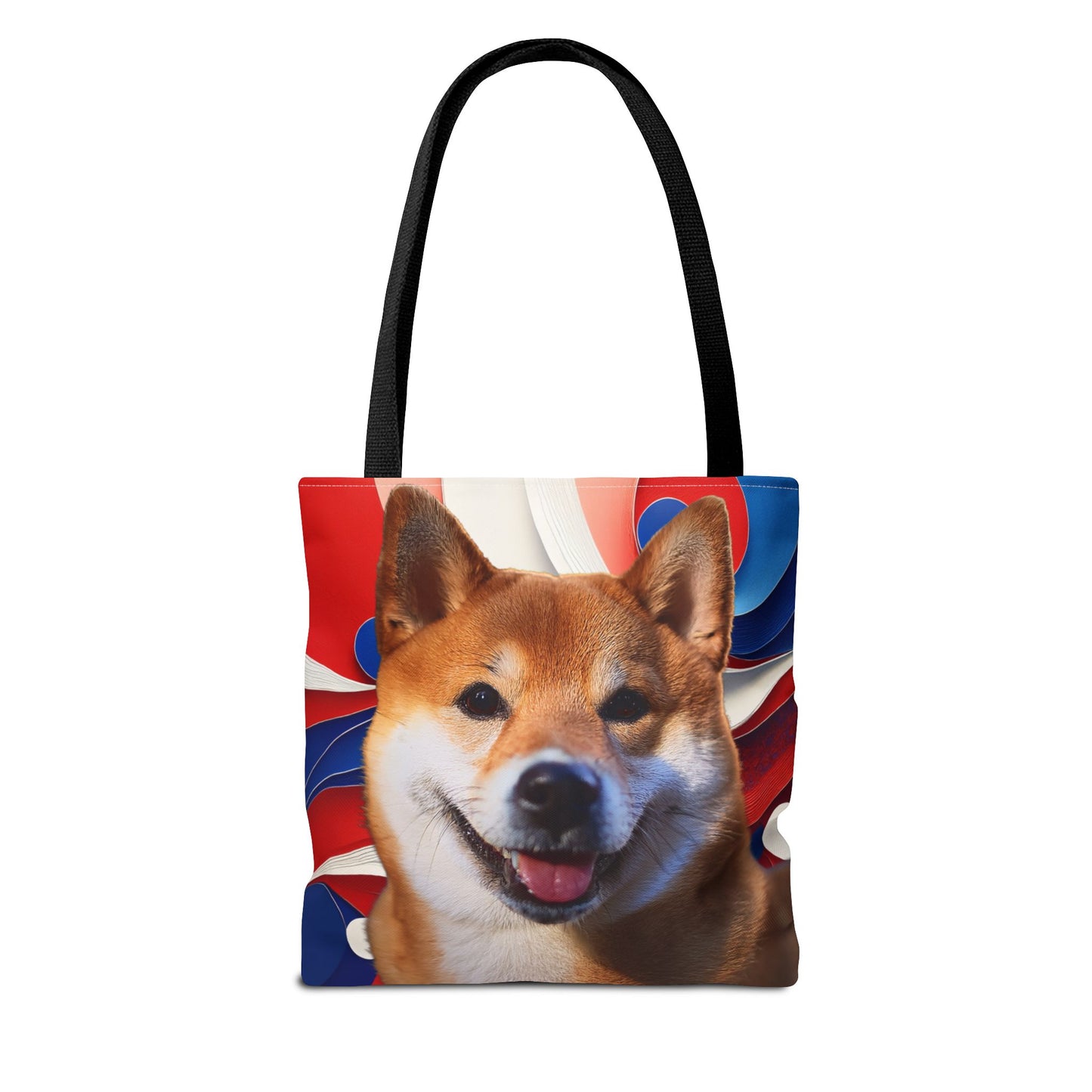 Shiba Inu Tote Bag - Patriotic Red White and Blue Design