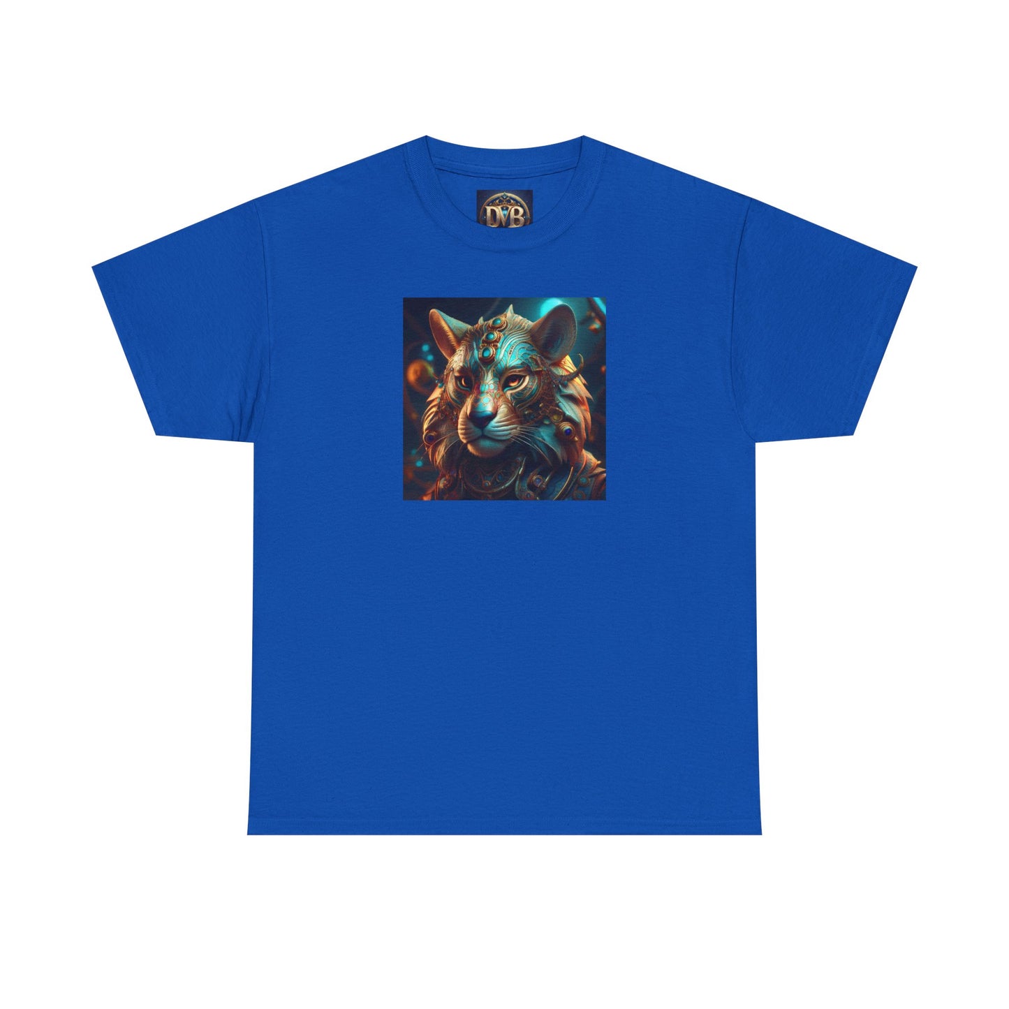 Unique Lion Art Unisex Heavy Cotton Tee - Statement Graphic T-Shirt for Animal Lovers