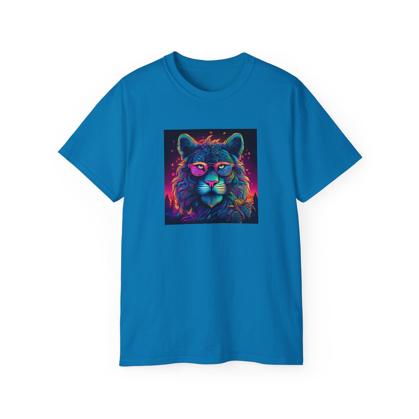 90's Style Colorful Lion Graphic Ultra Cotton Tee - Vibrant and Fun Wear
