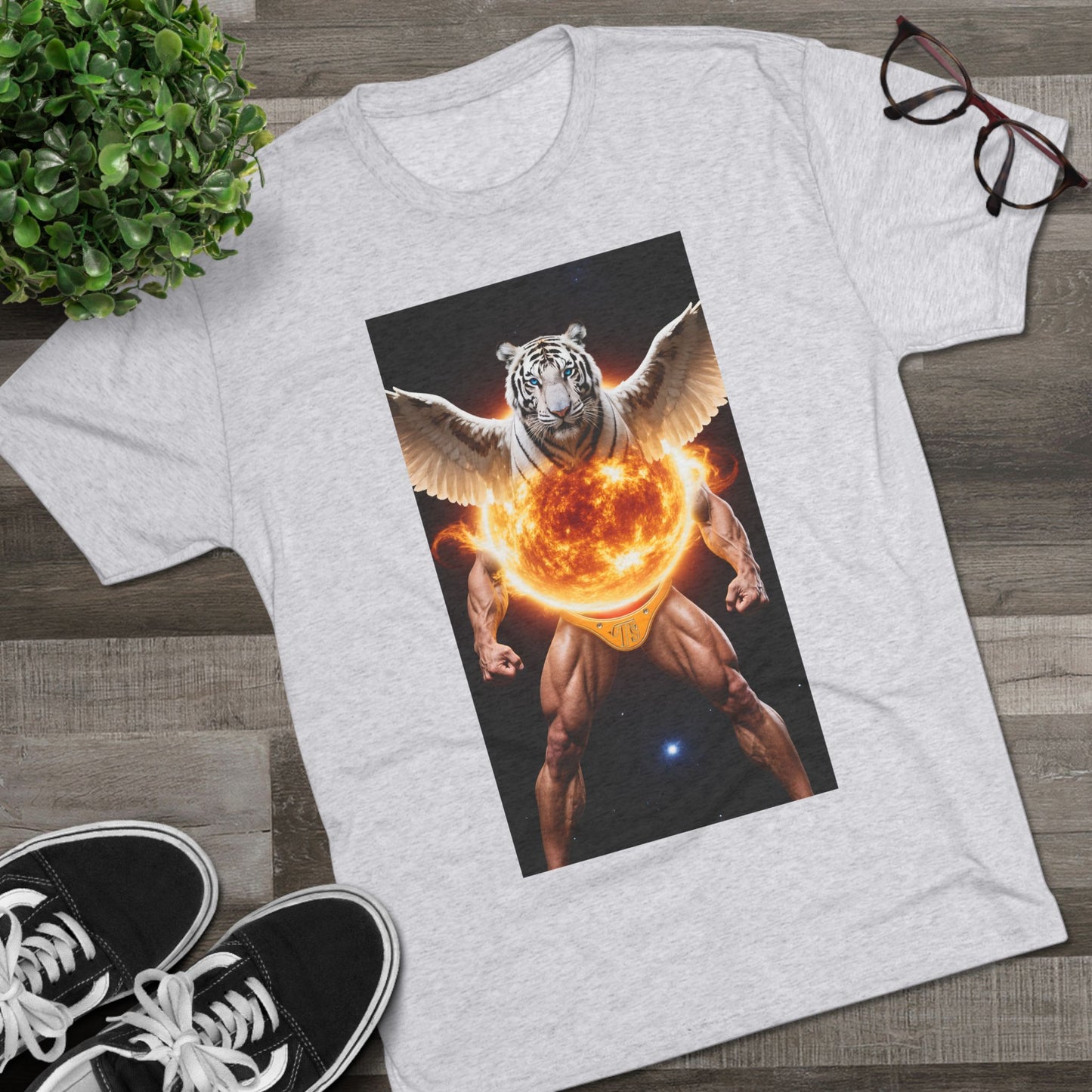 Tigga Sola Mascula Tri-Blend Unisex Crew Shirt | Perfect for Gift Giving, Casual Wear, Pet Lovers, and Wildlife Enthusiasts