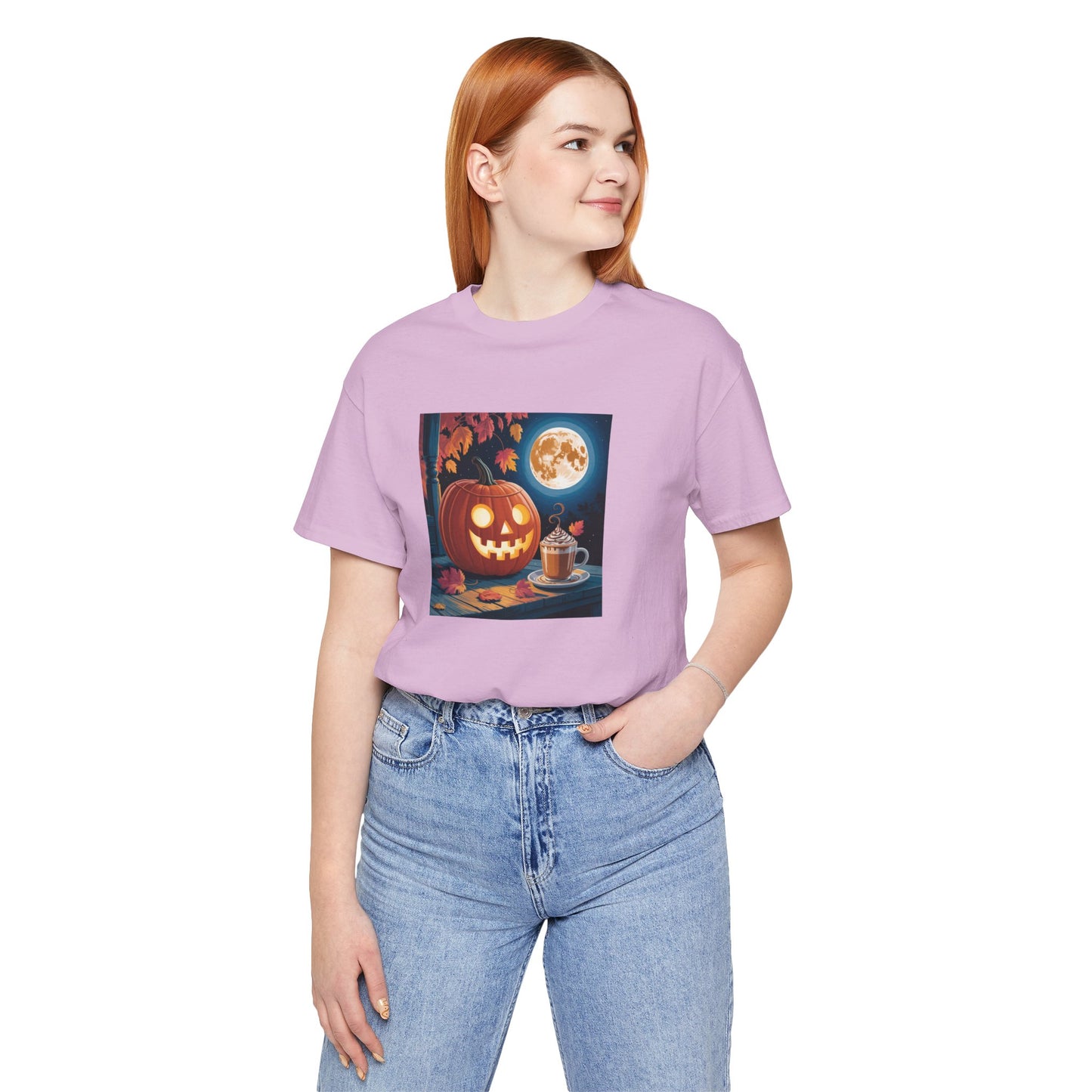 Fall In Love With Fall, Unisex Fall T-Shirt, Halloween Shirt, Cozy Fall Apparel, Seasonal Graphic Tee, Pumpkin Spice Tee