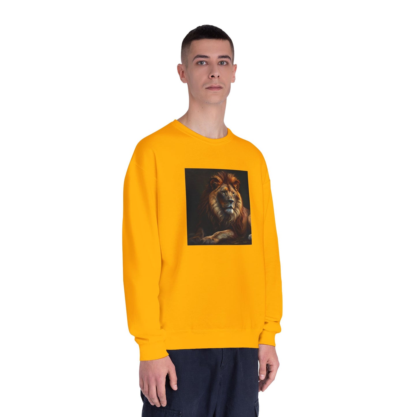 Majestic Lion Unisex Crewneck Sweatshirt - Cozy Animal Print Apparel