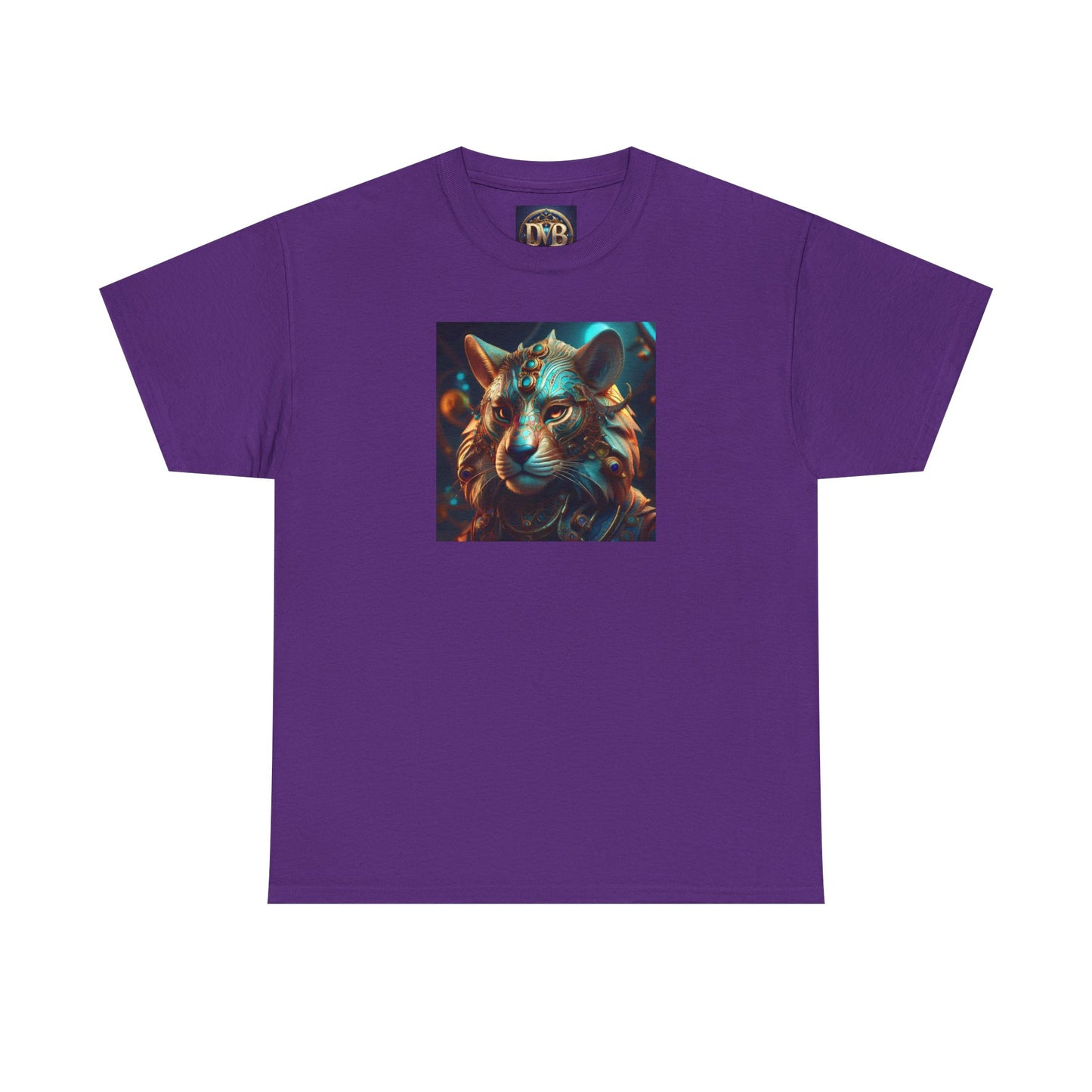 Unique Lion Art Unisex Heavy Cotton Tee - Statement Graphic T-Shirt for Animal Lovers