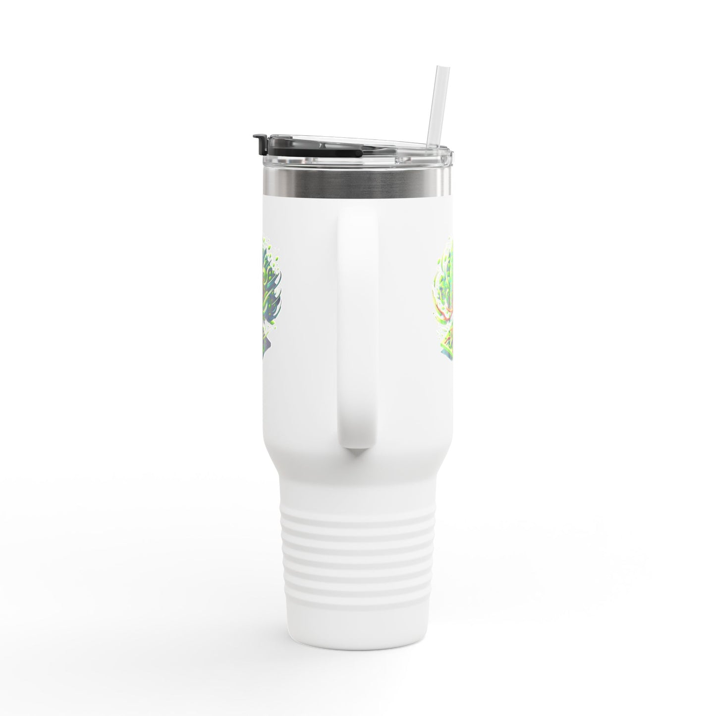 Eco-Friendly Insulated Travel Mug - 40oz with Whimsical Tree Design