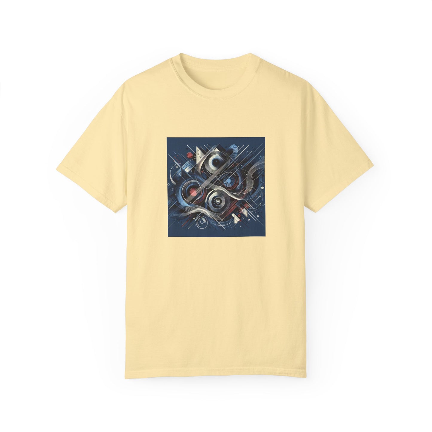 Vibrant Graphic Unisex Garment-Dyed T-Shirt - Cool Modern Art Design