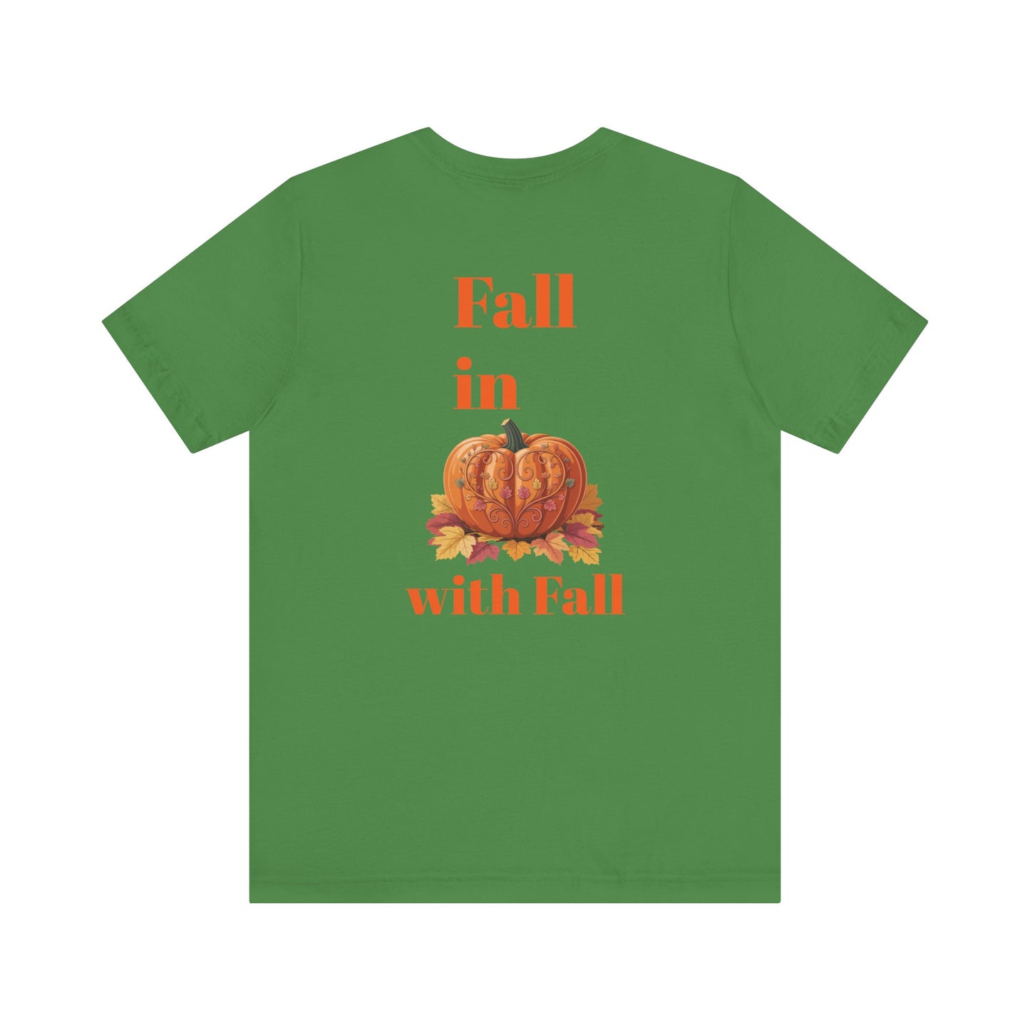 Fall In Love With Fall, Unisex Fall T-Shirt, Halloween Shirt, Cozy Fall Apparel, Seasonal Graphic Tee, Pumpkin Spice Tee