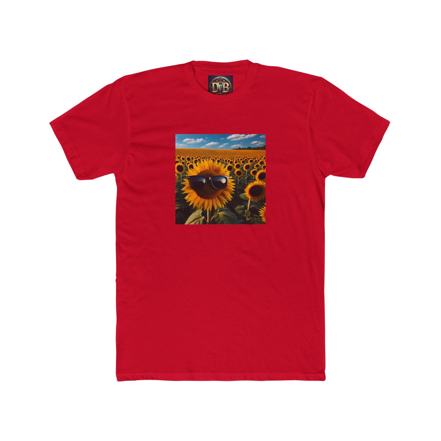 Sunflower Vibe Unisex Cotton Crew Tee - Bright and Cheerful Tee for Nature Lovers