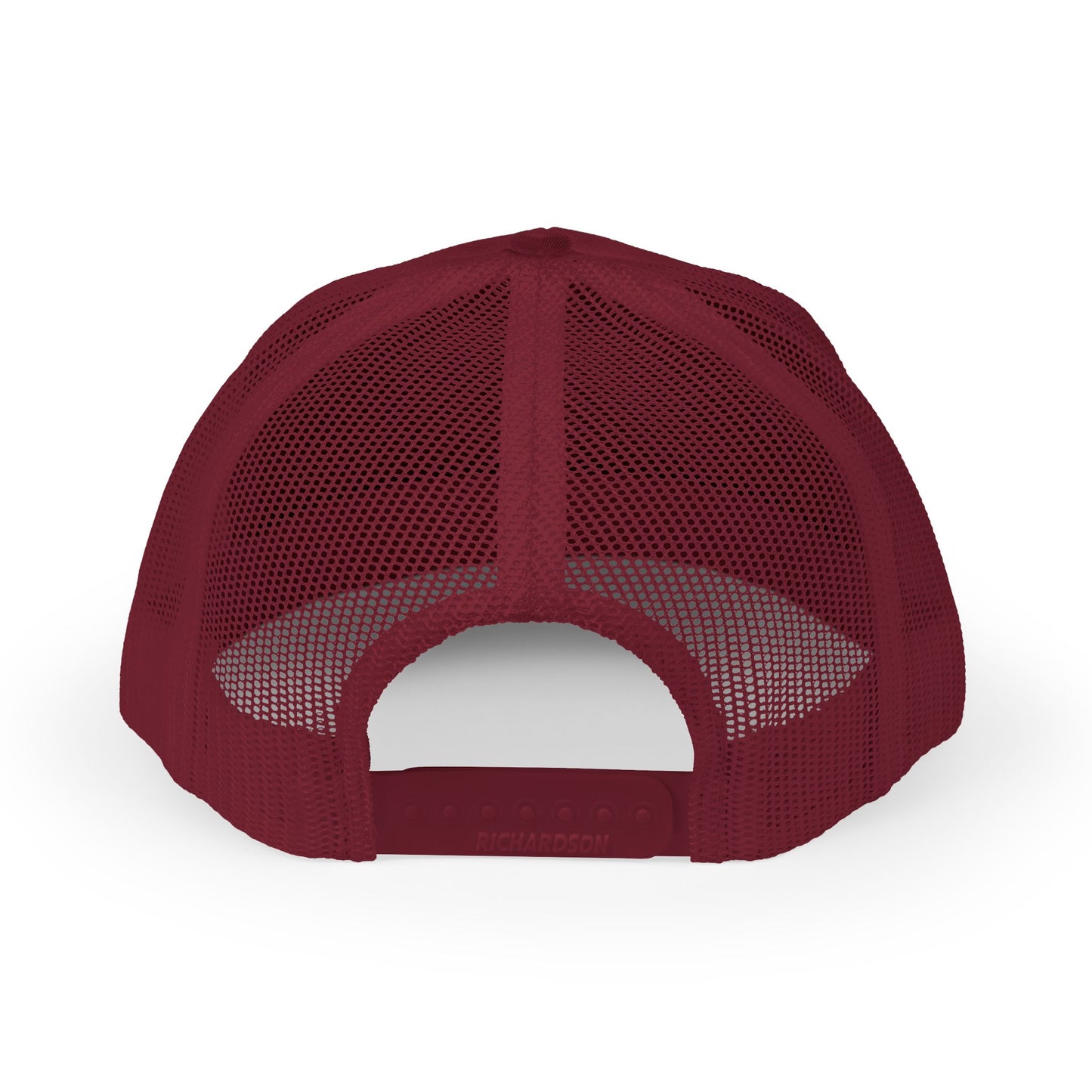 Red ORV Adventure-Themed Snapback Trucker Cap with Embroidered Design