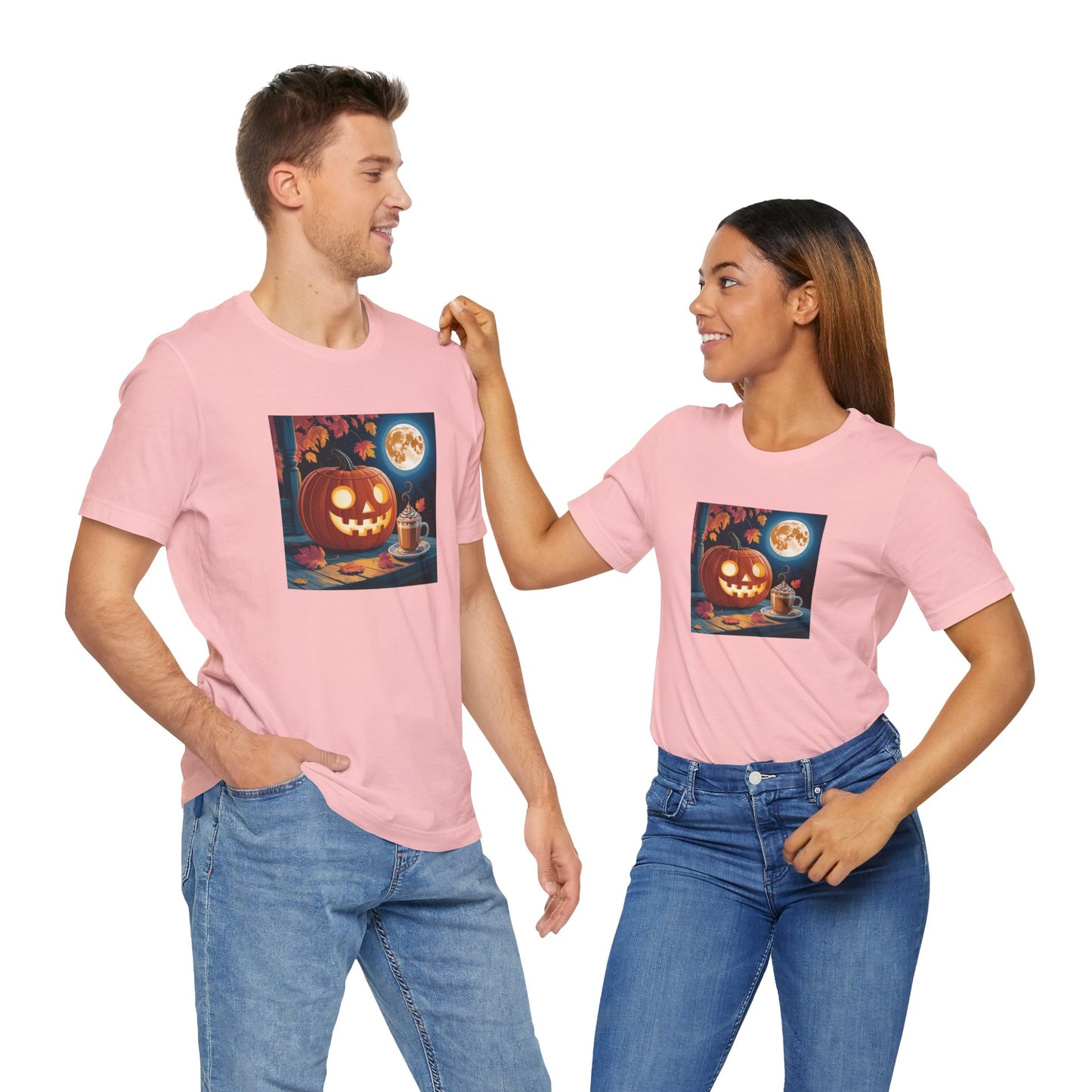 Fall In Love With Fall, Unisex Fall T-Shirt, Halloween Shirt, Cozy Fall Apparel, Seasonal Graphic Tee, Pumpkin Spice Tee