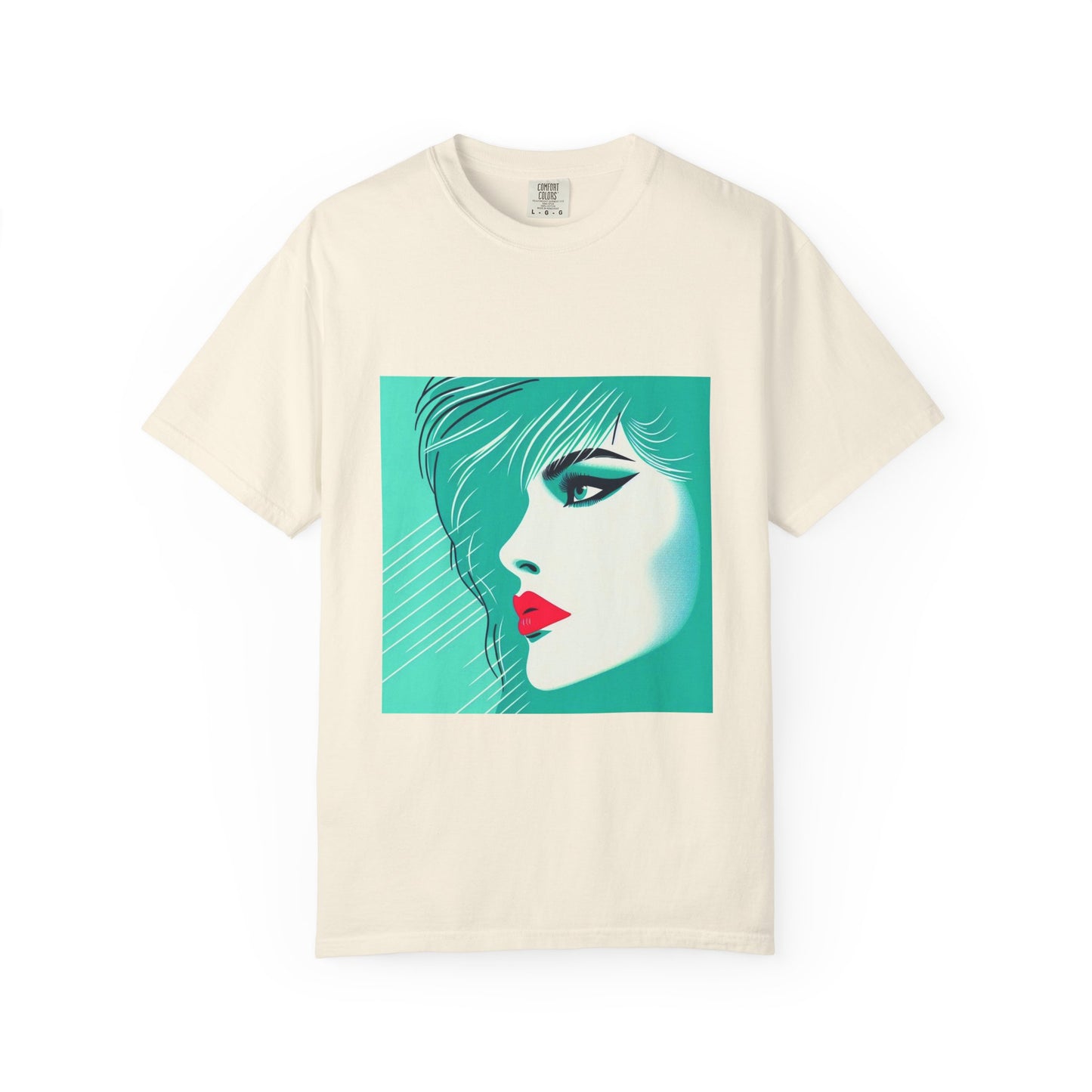 Vintage Lady Portrait T-shirt, 1980s Art Style, Retro Graphic Tee, Unisex Graphic Tee, Hipster Fashion Shirt