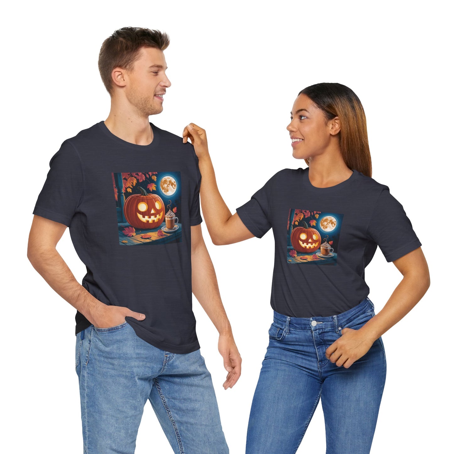 Fall In Love With Fall, Unisex Fall T-Shirt, Halloween Shirt, Cozy Fall Apparel, Seasonal Graphic Tee, Pumpkin Spice Tee