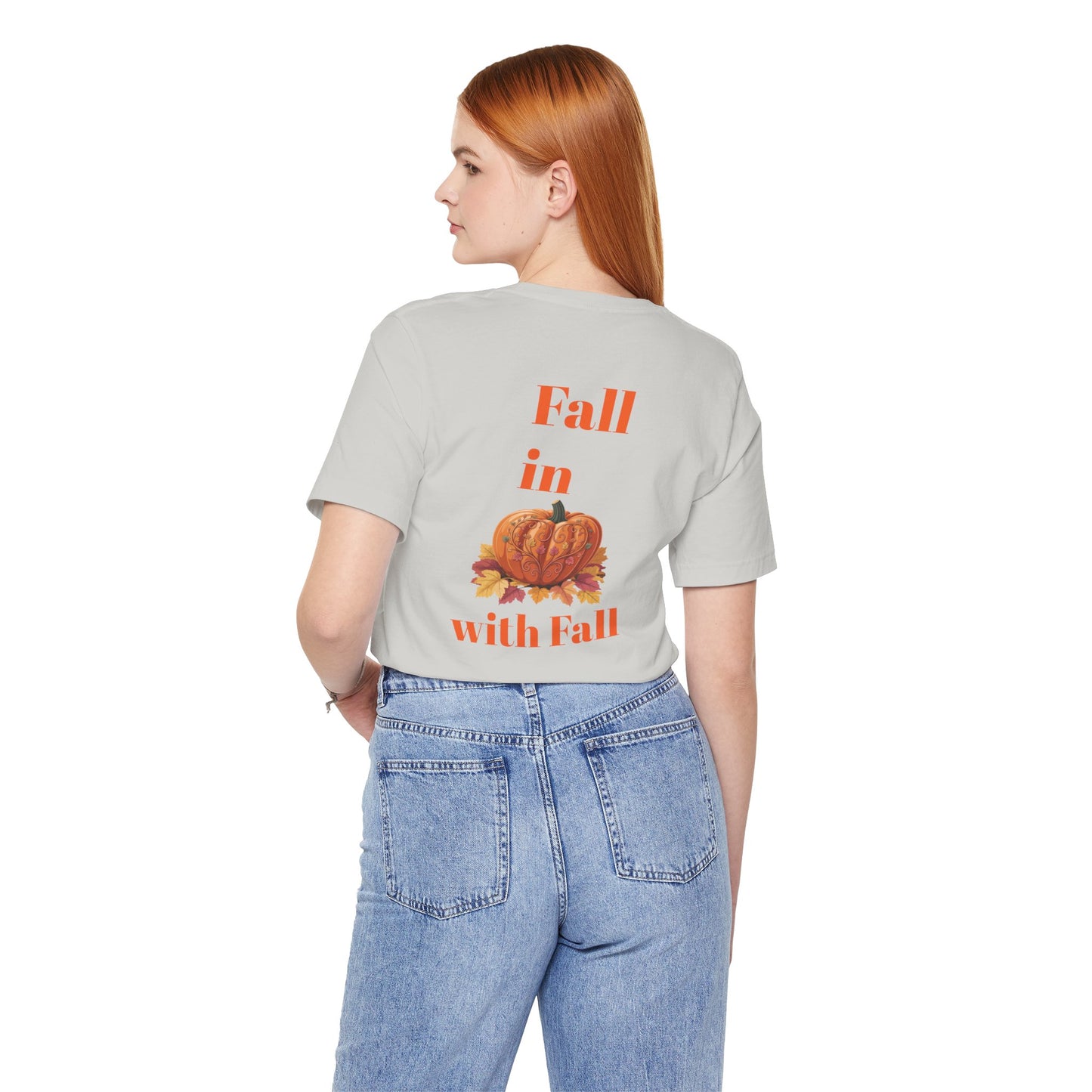 Fall In Love With Fall, Unisex Fall T-Shirt, Halloween Shirt, Cozy Fall Apparel, Seasonal Graphic Tee, Pumpkin Spice Tee