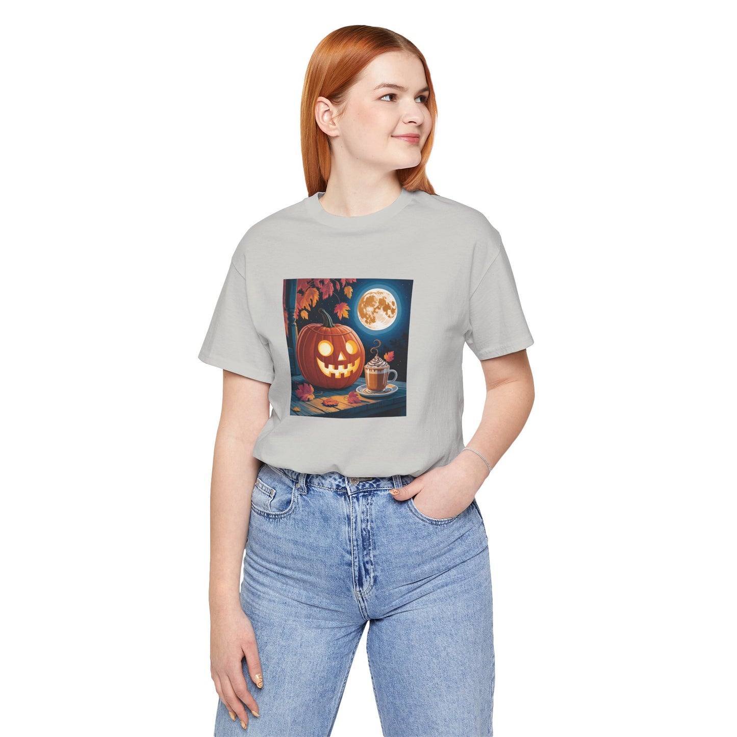 Fall In Love With Fall, Unisex Fall T-Shirt, Halloween Shirt, Cozy Fall Apparel, Seasonal Graphic Tee, Pumpkin Spice Tee