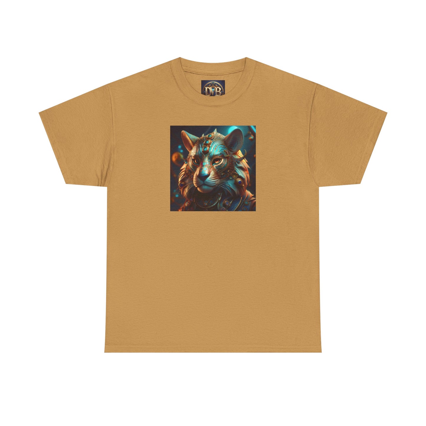Unique Lion Art Unisex Heavy Cotton Tee - Statement Graphic T-Shirt for Animal Lovers