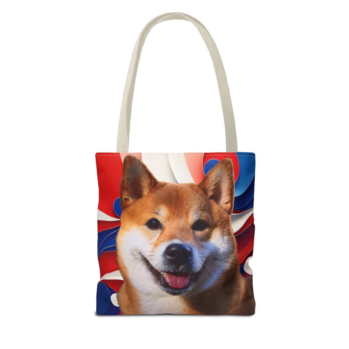 Shiba Inu Tote Bag - Patriotic Red White and Blue Design