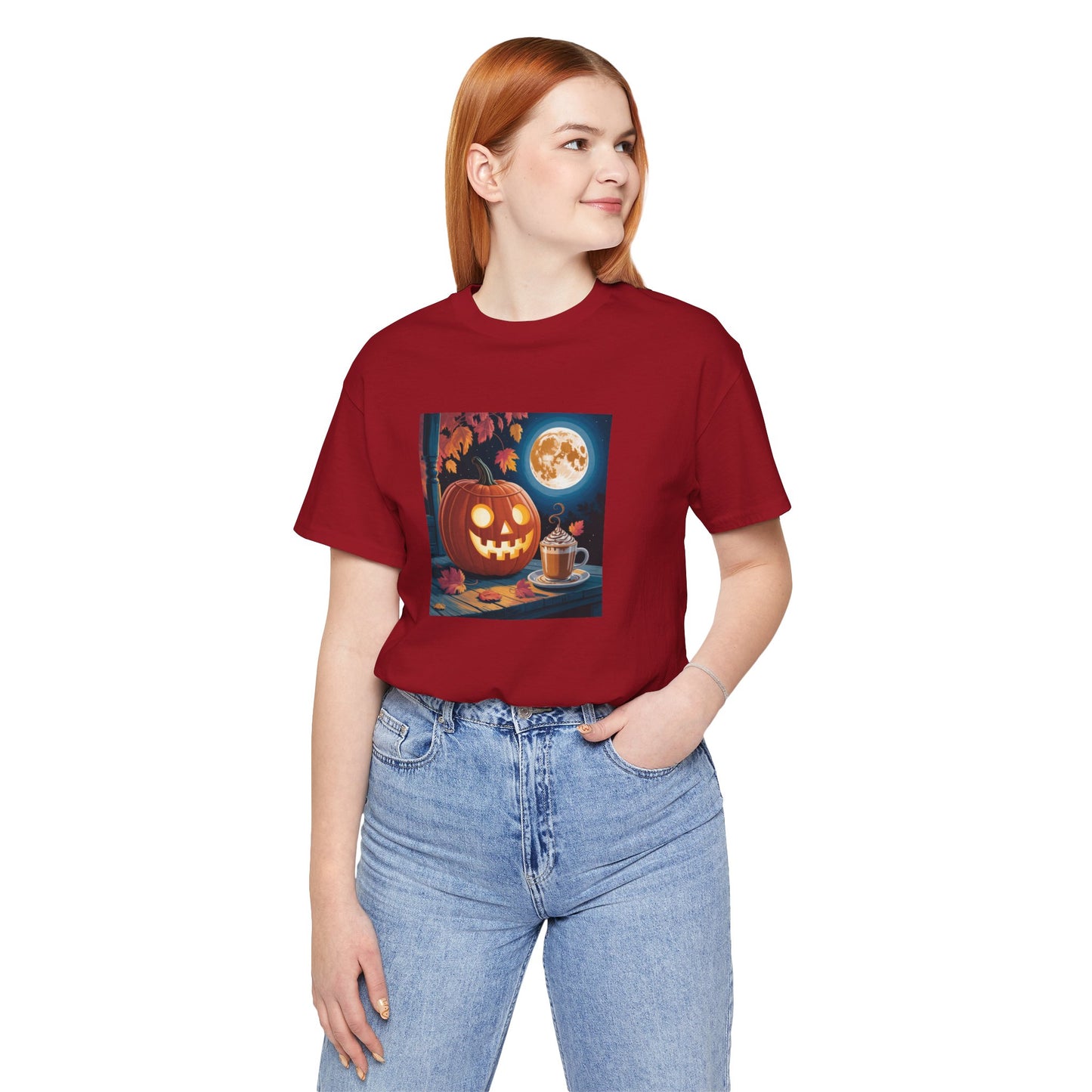 Fall In Love With Fall, Unisex Fall T-Shirt, Halloween Shirt, Cozy Fall Apparel, Seasonal Graphic Tee, Pumpkin Spice Tee
